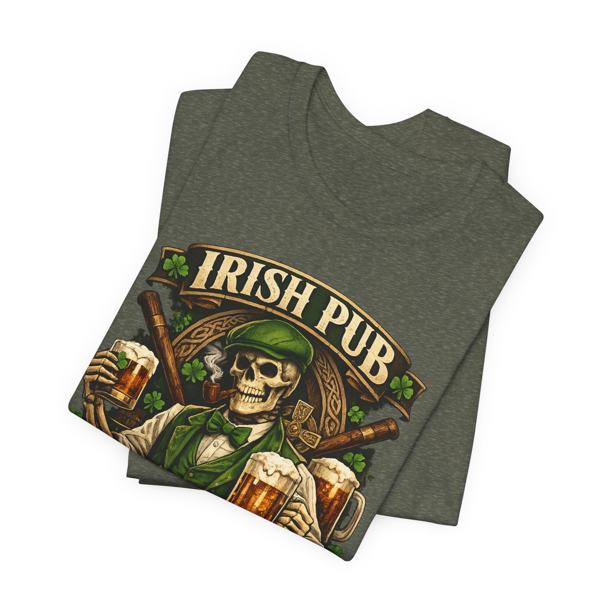 Irish Pub Skull T‑Shirt — "Raise a Toast, Raise Some Hell" St. Patrick’s Day Tee