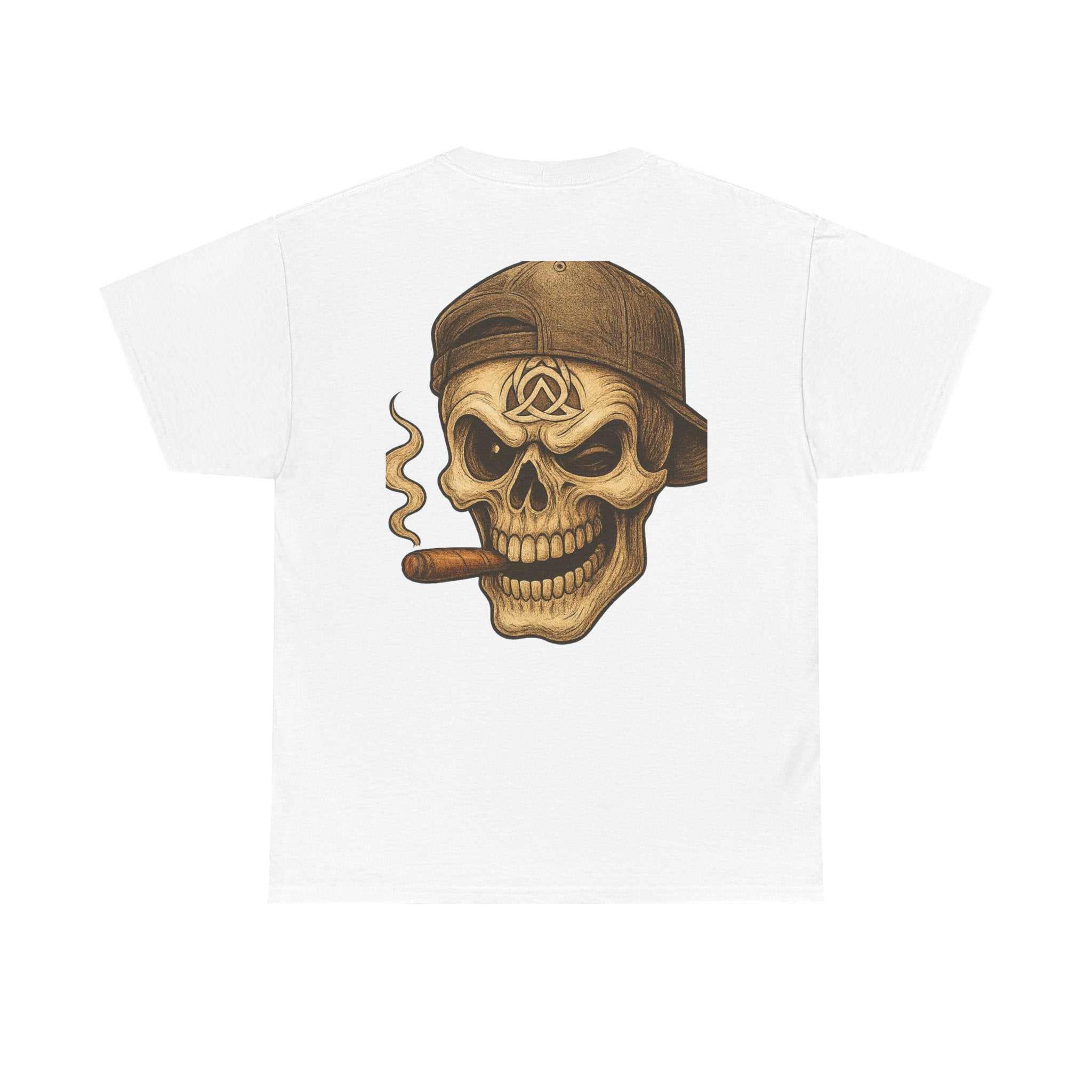 Vintage Skull Cigar Tee with bold back graphic and comfortable cotton fabric