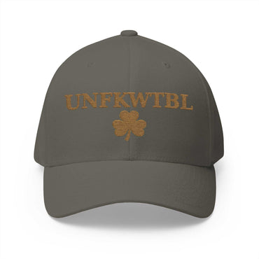Unfkwtbl Embroidered Cap gold shamrock St. Patrick’s Day hat with curved visor and breathable eyelets