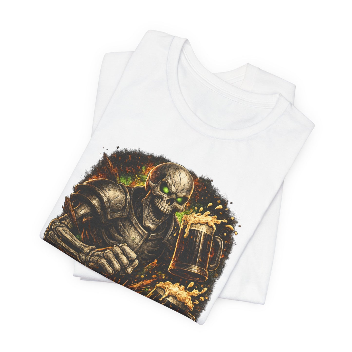 Graphic Tee — 'Bad Decisions Brewed Here' Skeleton Beer Shirt