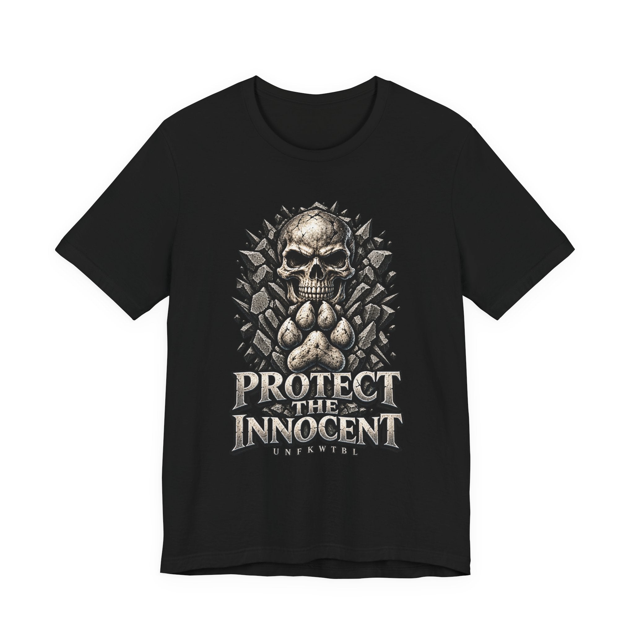Protect the Innocent Skull Tee — "Harm Them... Answer For It." Statement T-Shirt