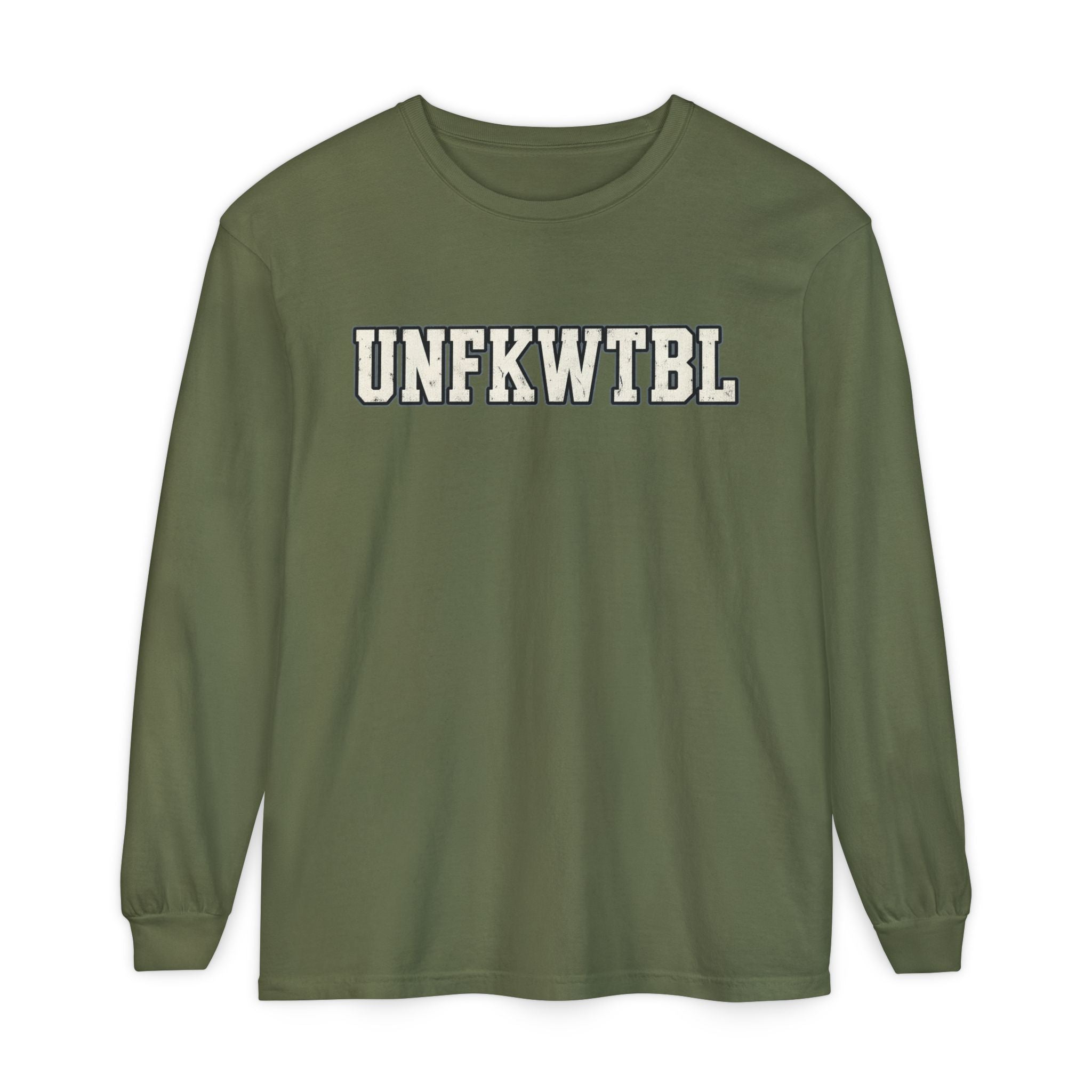 UNFKWTBL Harder to Break Back-Print Long Sleeve Tee.