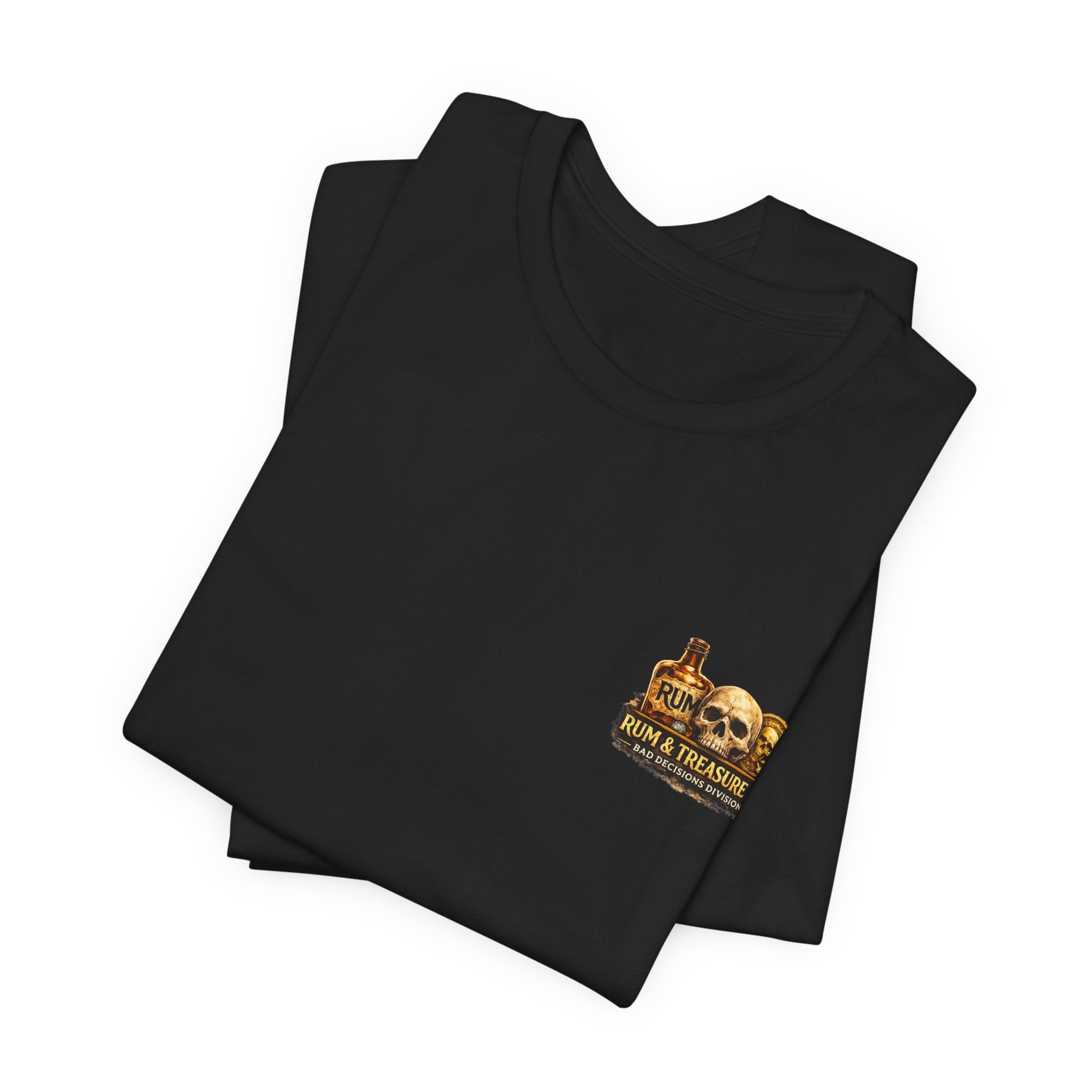 Pirate Skull Treasure Tee — Skeleton Captain, Mermaids & Gold Chest Graphic T-Shirt
