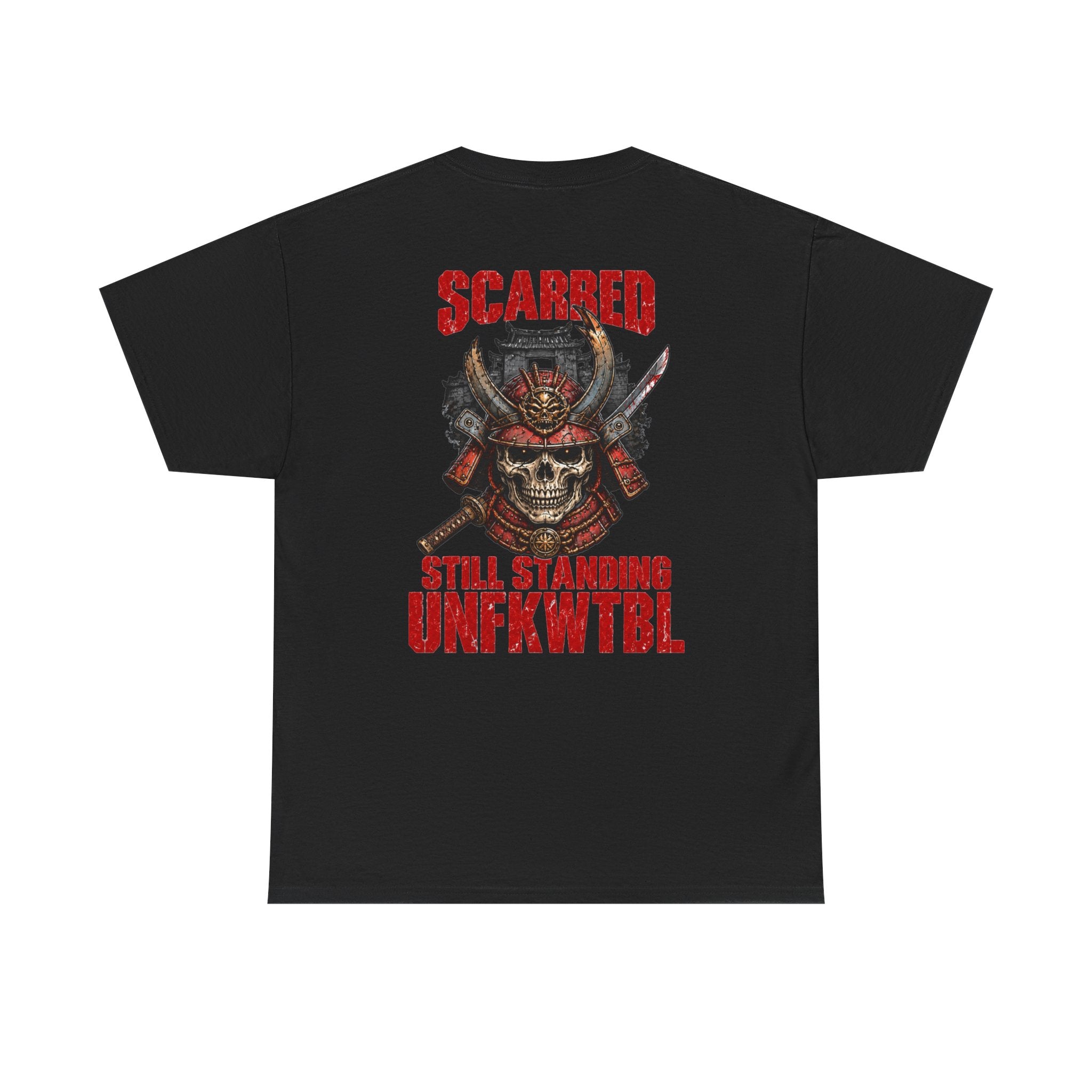 UNFKWTBL Skull Tee — "Scarred Still Standing" Graphic T‑Shirt