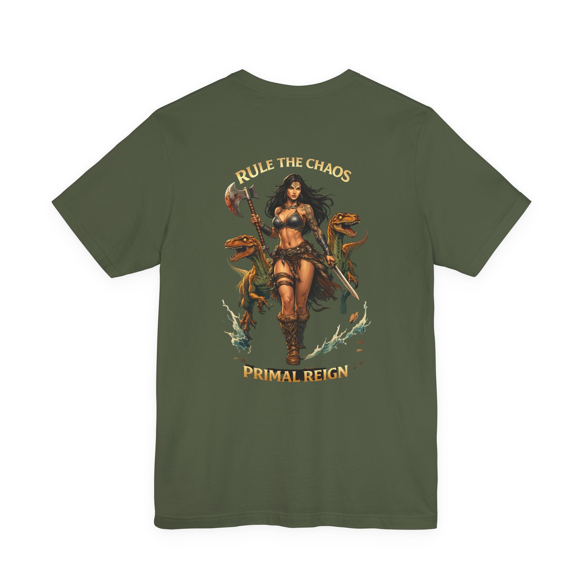 Battle Goddess Tee — "Rule The Chaos" Primal Reign Fantasy Shirt