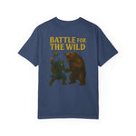 Unisex Adventure Battle T-Shirt with wildlife graphic for nature lovers and outdoor enthusiasts