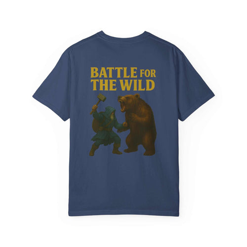 Unisex Adventure Battle T-Shirt with wildlife graphic for nature lovers and outdoor enthusiasts