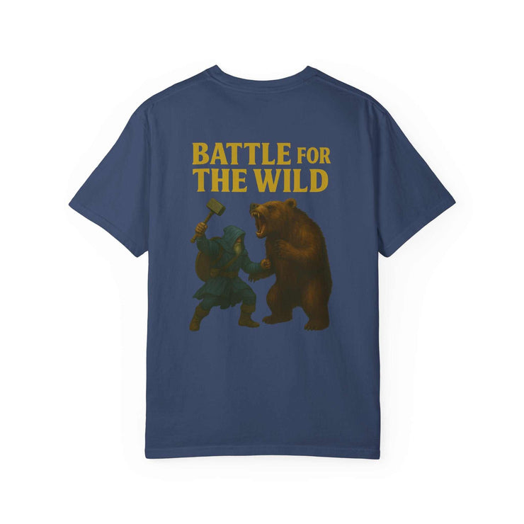 Adventure Battle T-Shirt: Wildlife Lover Gift, Camping Apparel, Nature T-Shirt, Unisex Outdoor Style, Gift for Dads and Friends
