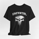 Skull Graphic T-Shirt - UNFKWTBL Gothic Drip Logo Tee