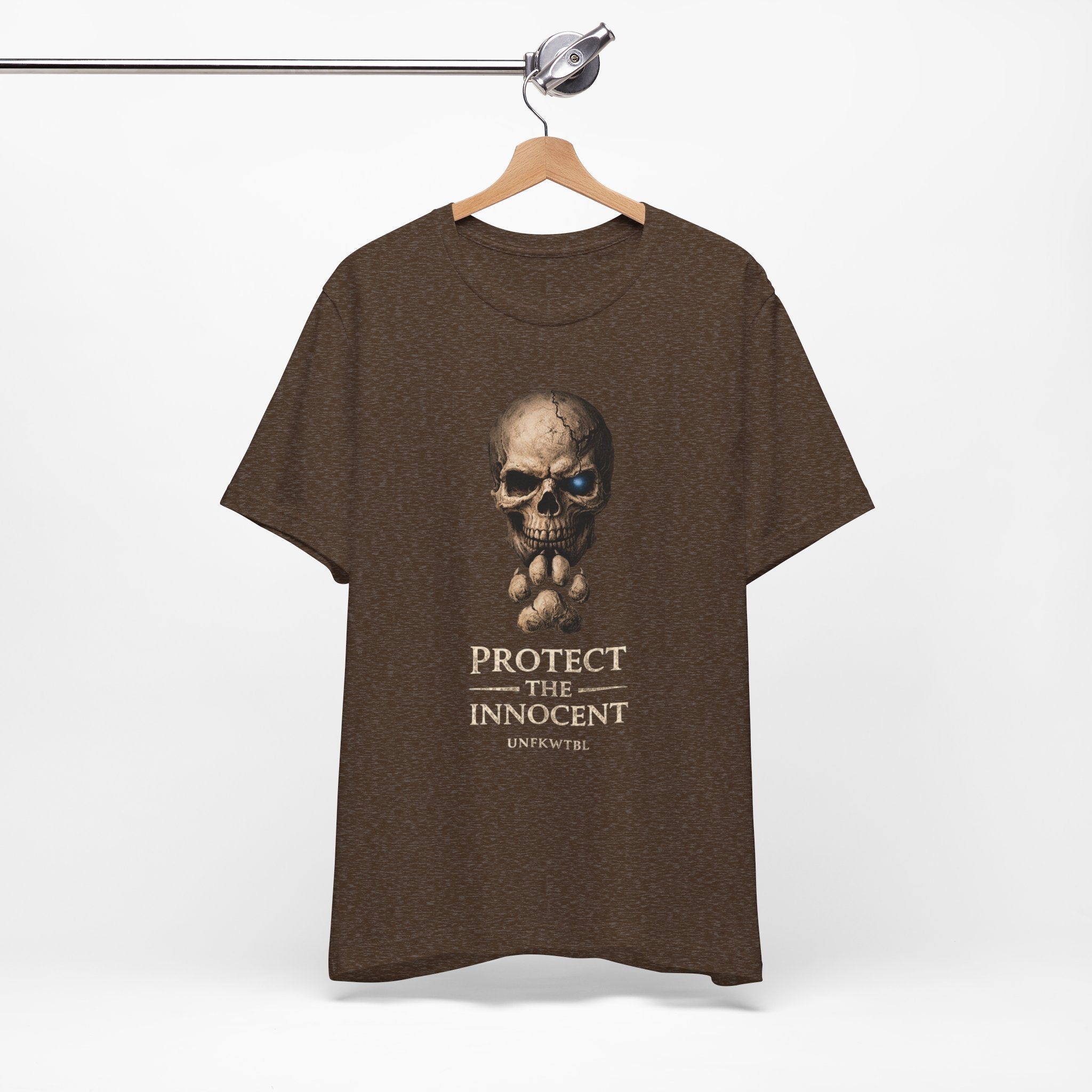 Protect the Innocent Skull Tee — "Harm Them... Answer For It." Statement T-Shirt