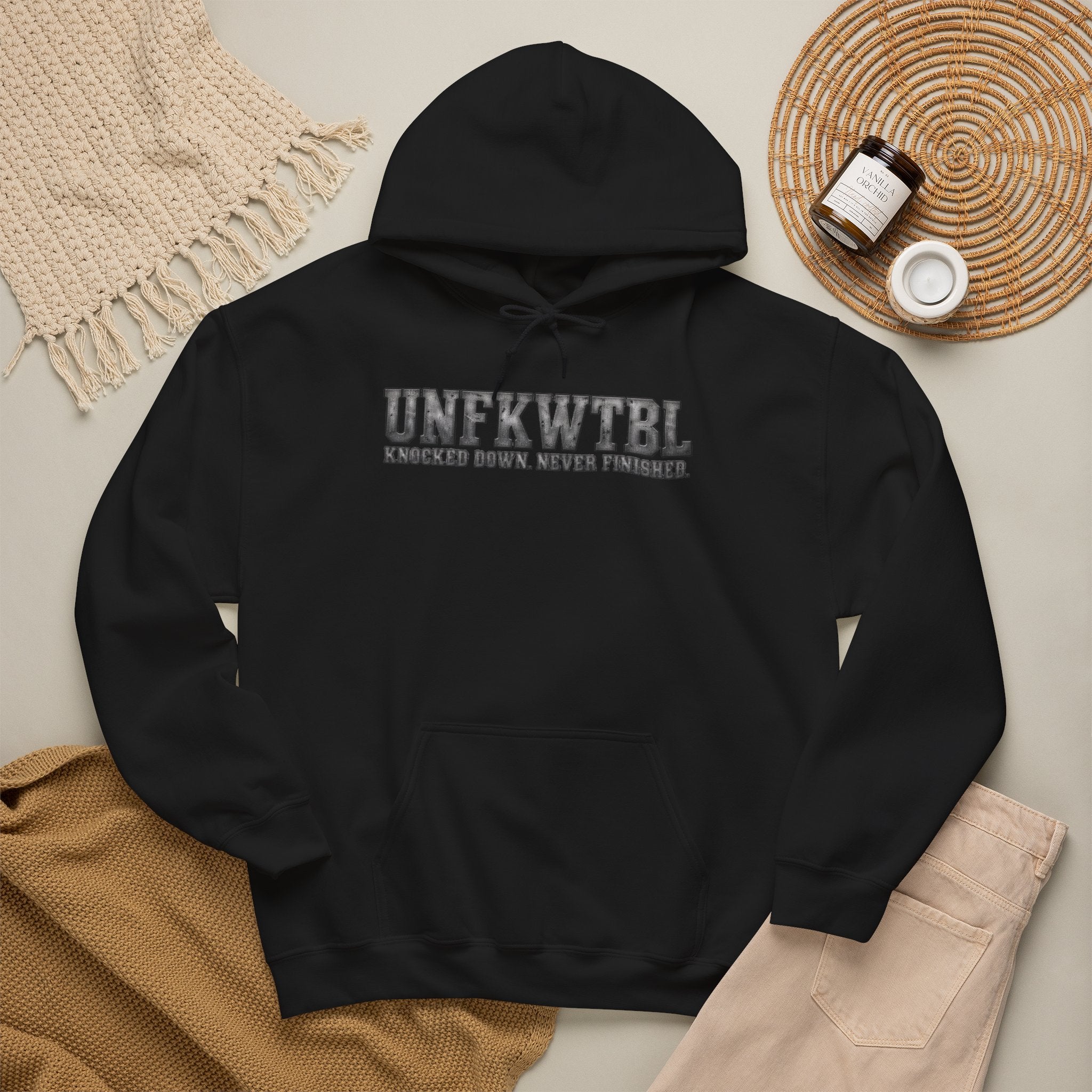 Hoodie — UNFKWTBL Distressed Logo Pullover