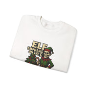 Funny Christmas Elf Sweatshirt - "Elf Emphasis on the 'F'"