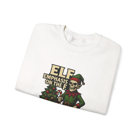 Funny Christmas Elf Sweatshirt - "Elf Emphasis on the &