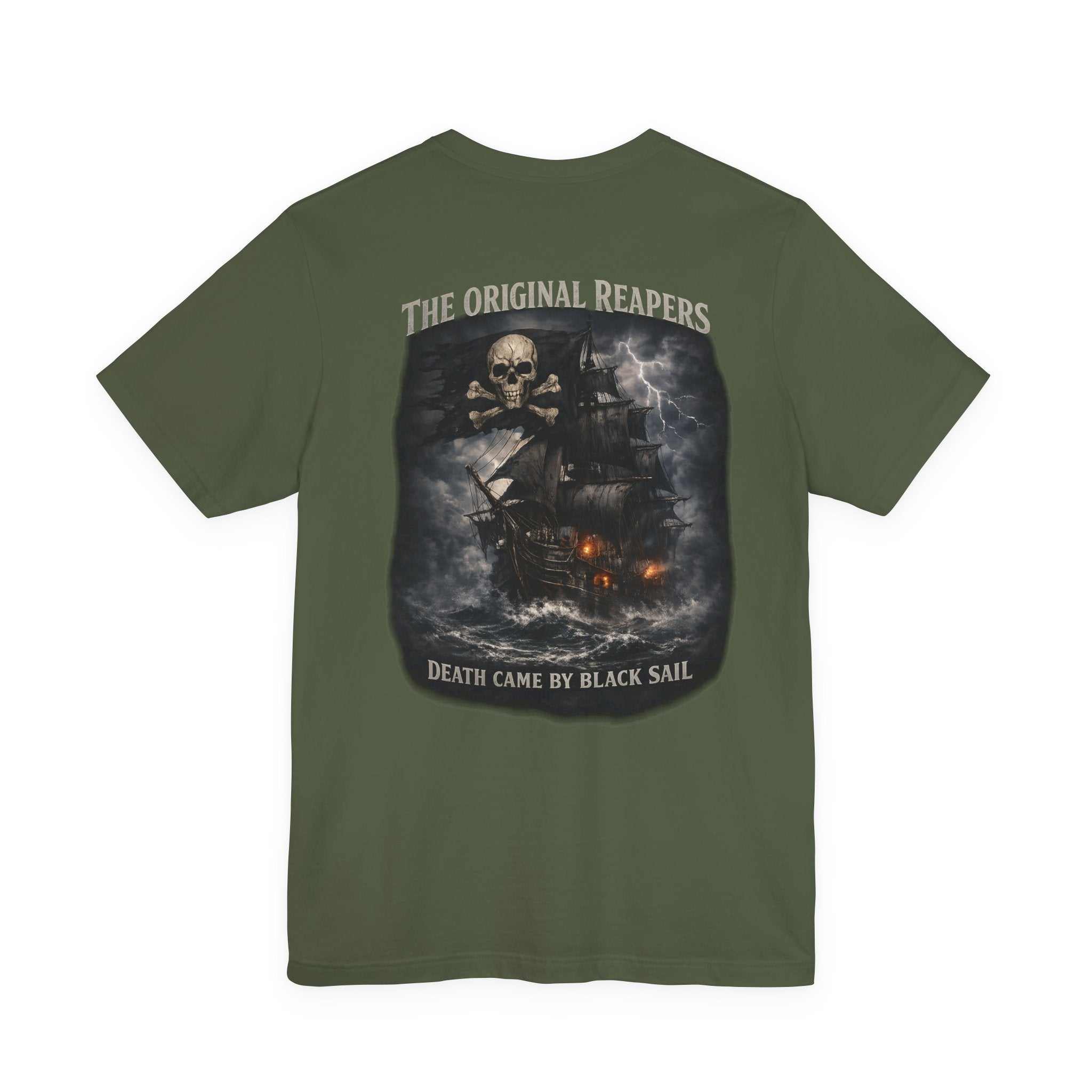 The Original Reapers Skull & Ghost Ship Tee — "Death Came by Black Sail" T-Shirt
