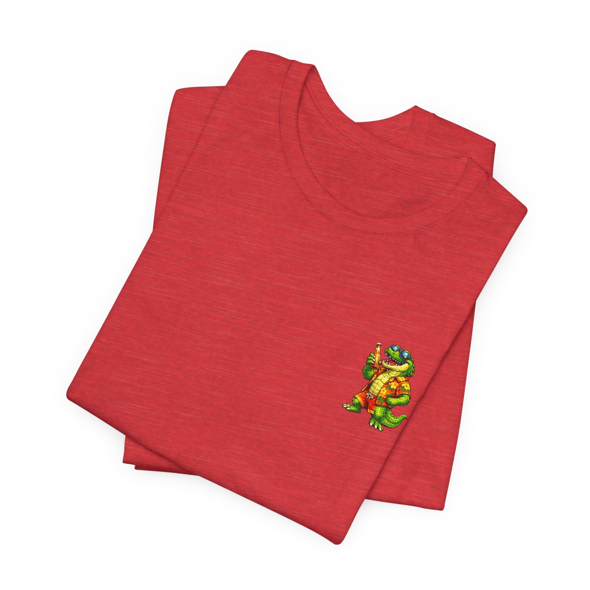 Vacation Party Tee — "This Is Why We Vacation" Tropical Shark & Gator Graphic Shirt