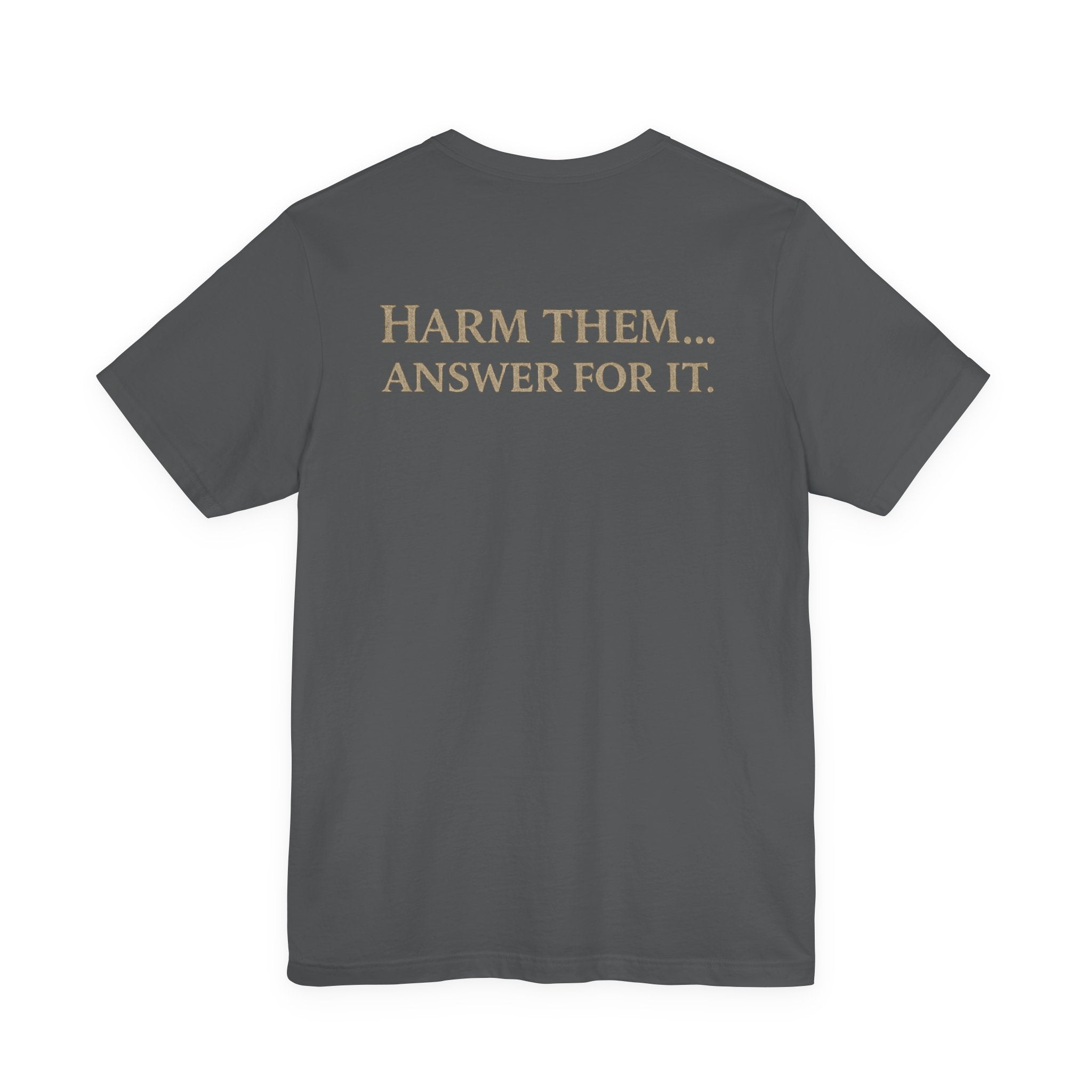 Protect the Innocent Skull Tee — "Harm Them... Answer For It." Statement T-Shirt