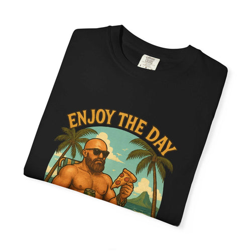 Atlas Enjoy the Day relaxed fit unisex summer t-shirt with vibrant graphic design