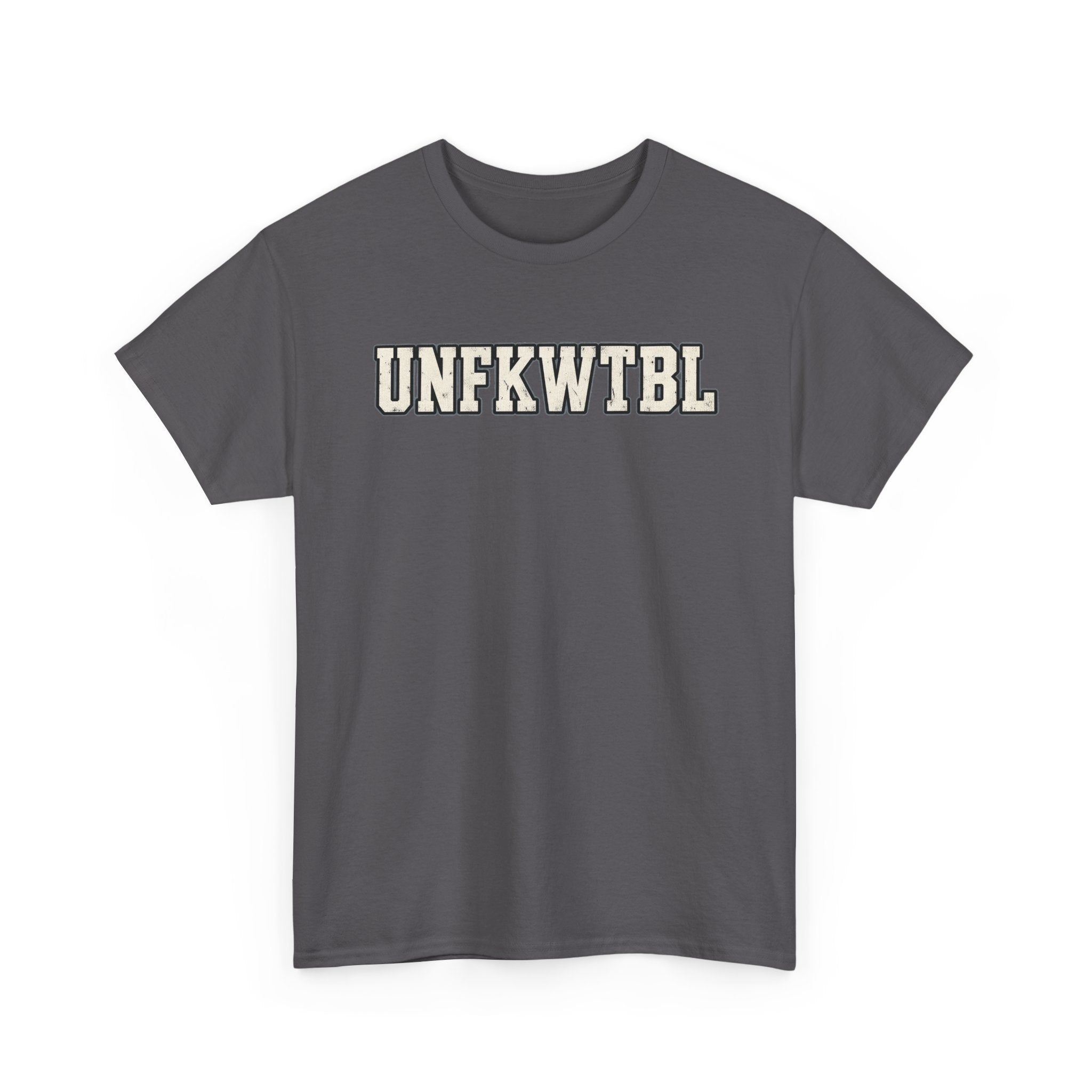 UNFKWTBL Graphic Tee — Vintage College Lettering T-Shirt
