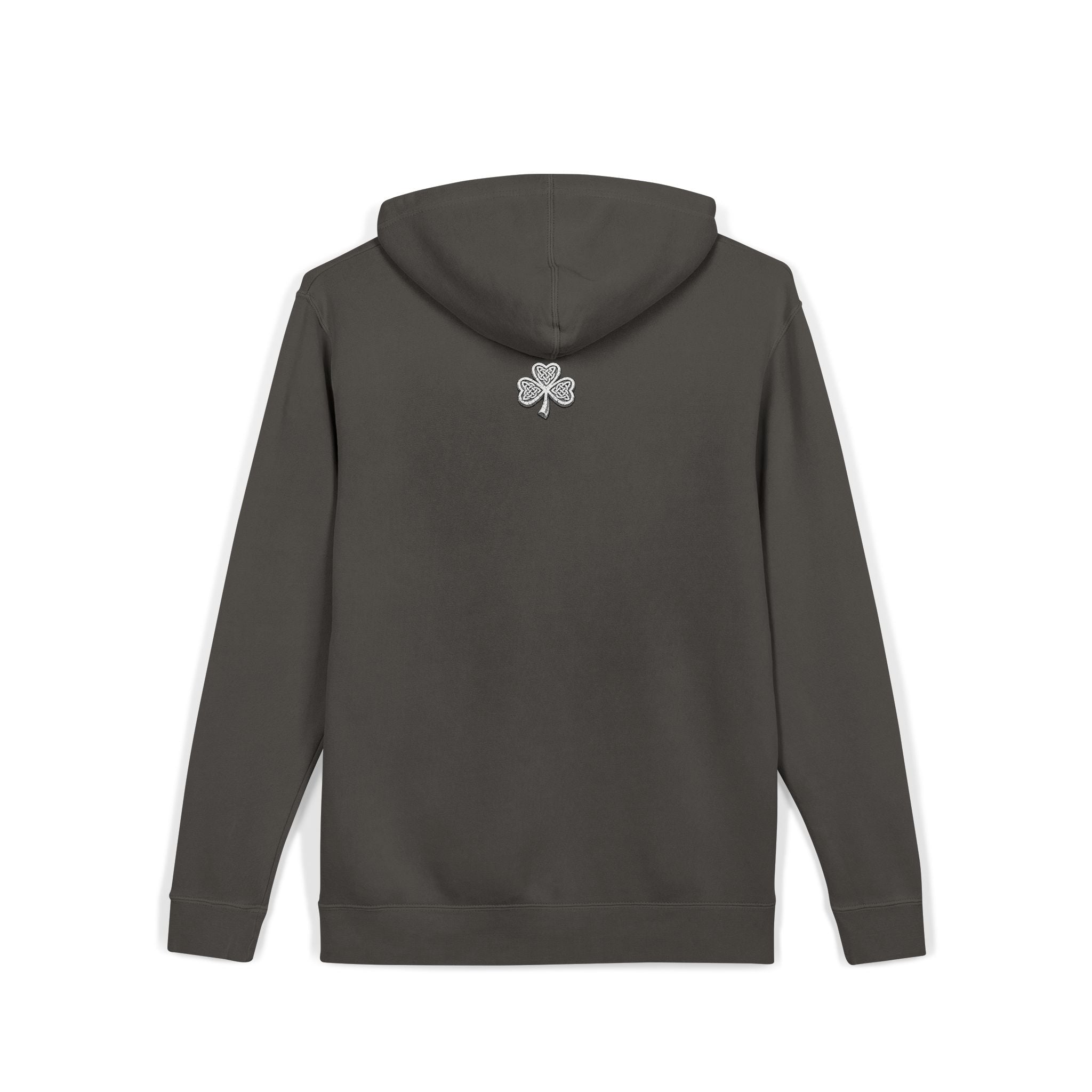 UNFKWTBL Pigment-Dyed Hoodie — Distressed Stencil Logo & Clover Back