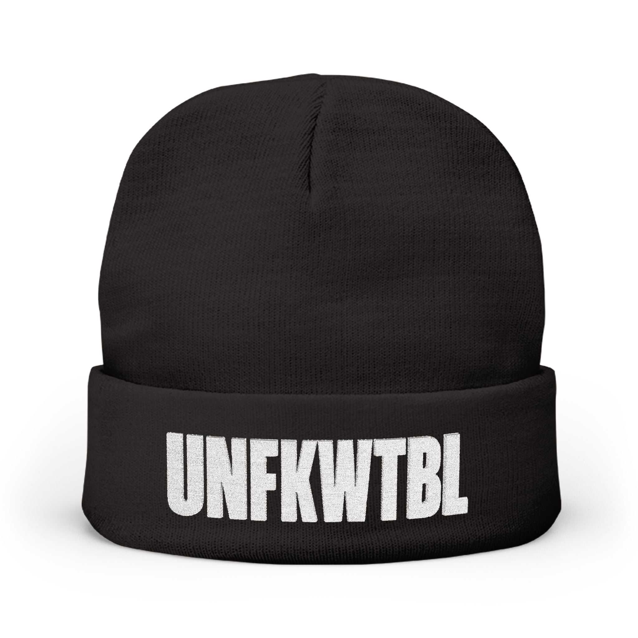 UNFKWTBL Embroidered Knit Beanie – Bold Streetwear Winter Hat