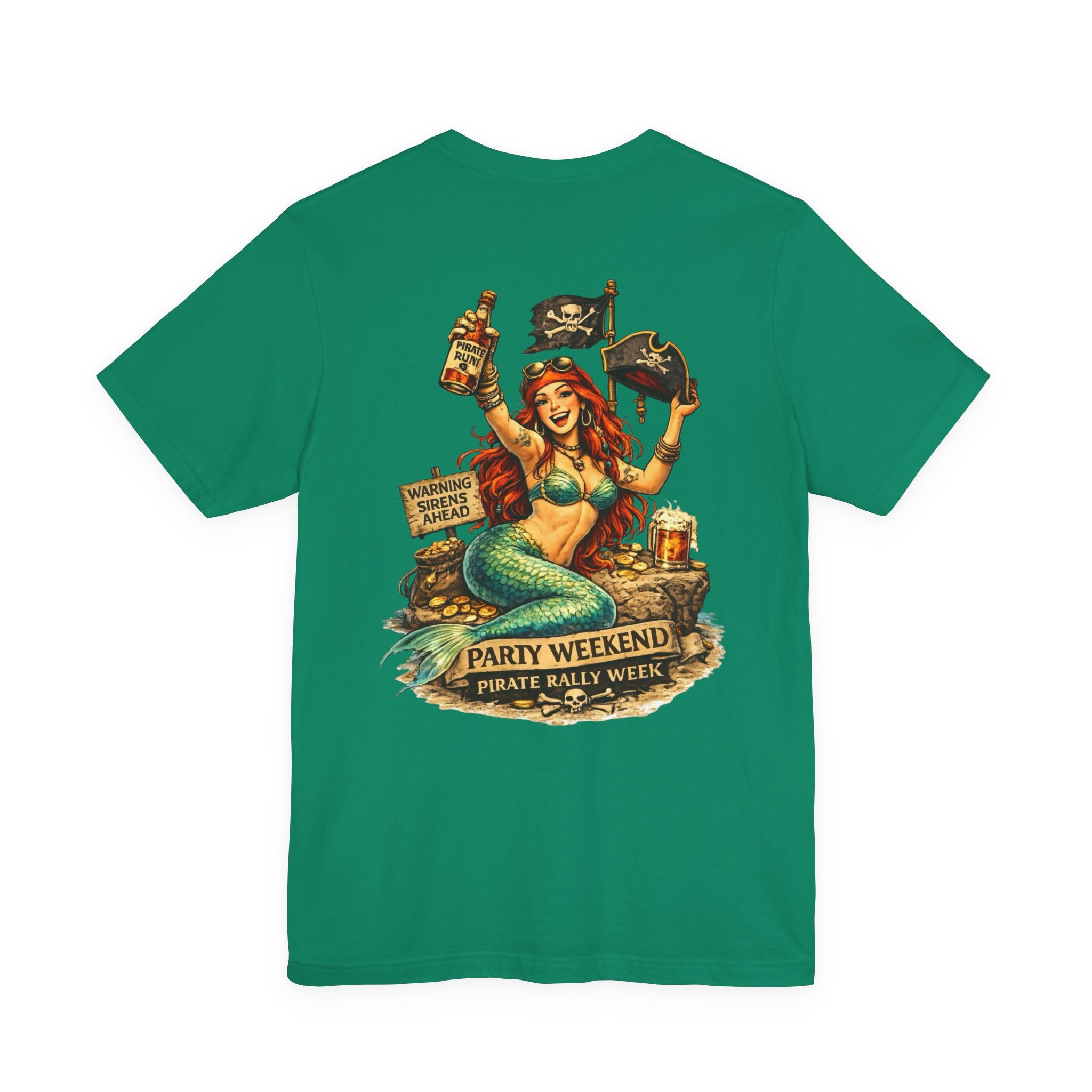 Pirate Mermaid Party Tee — “Party Weekend Pirate Rally Week” Graphic T-Shirt