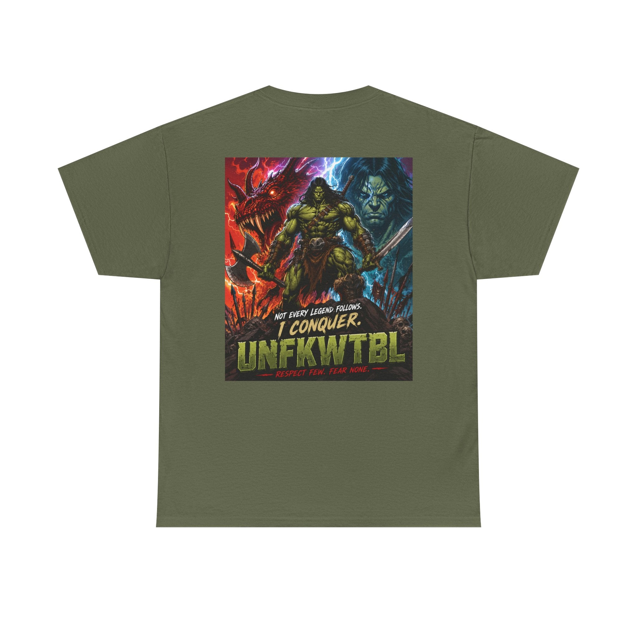 I Conquer Fantasy Graphic Tee — Retro Conan-Style Adventure Shirt