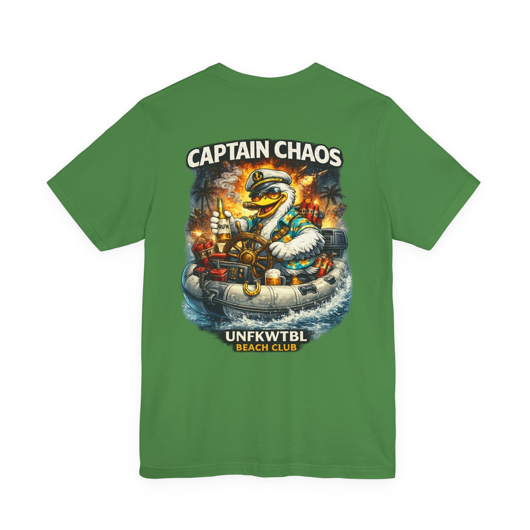 Captain Chaos Tee — Retro Beach Club Duck Graphic T‑Shirt