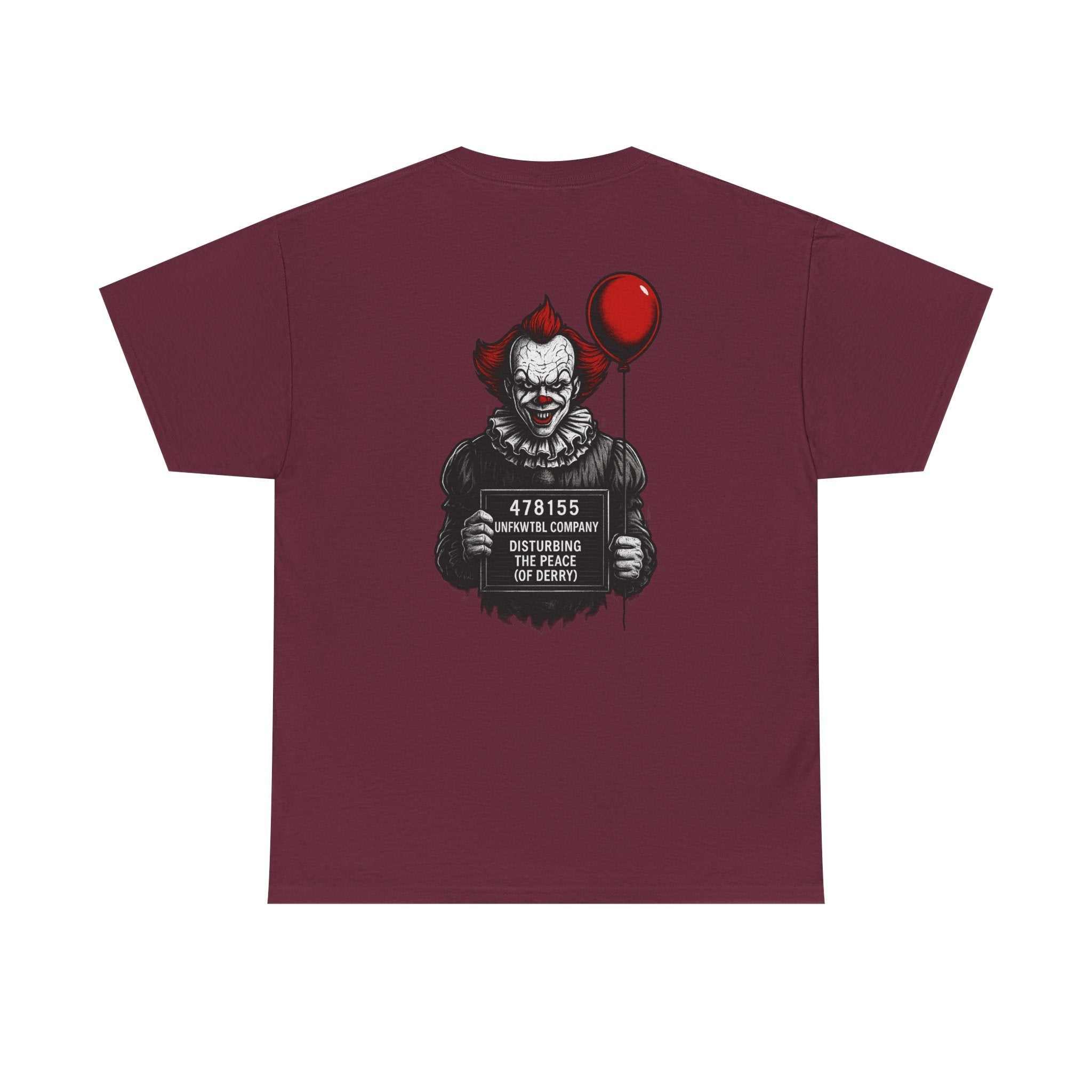 Pennywise criminal photo design on unisex heavy cotton t-shirt