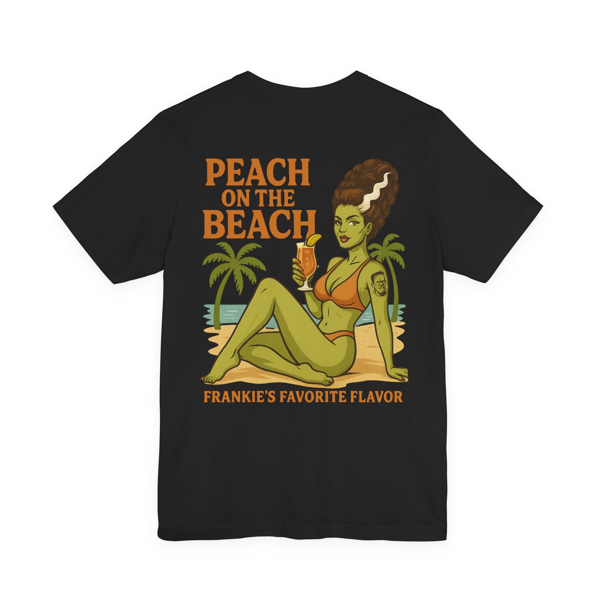 Peach on the Beach T-Shirt — Frankie’s Favorite Flavor Vintage Pinup Beach Tee