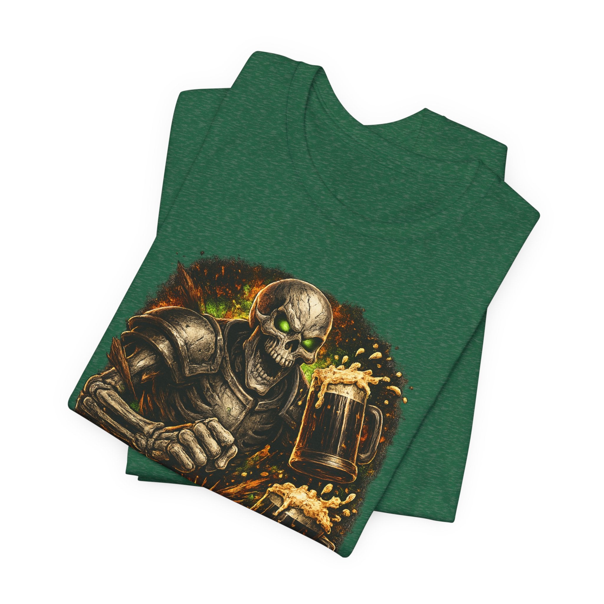 Graphic Tee — 'Bad Decisions Brewed Here' Skeleton Beer Shirt