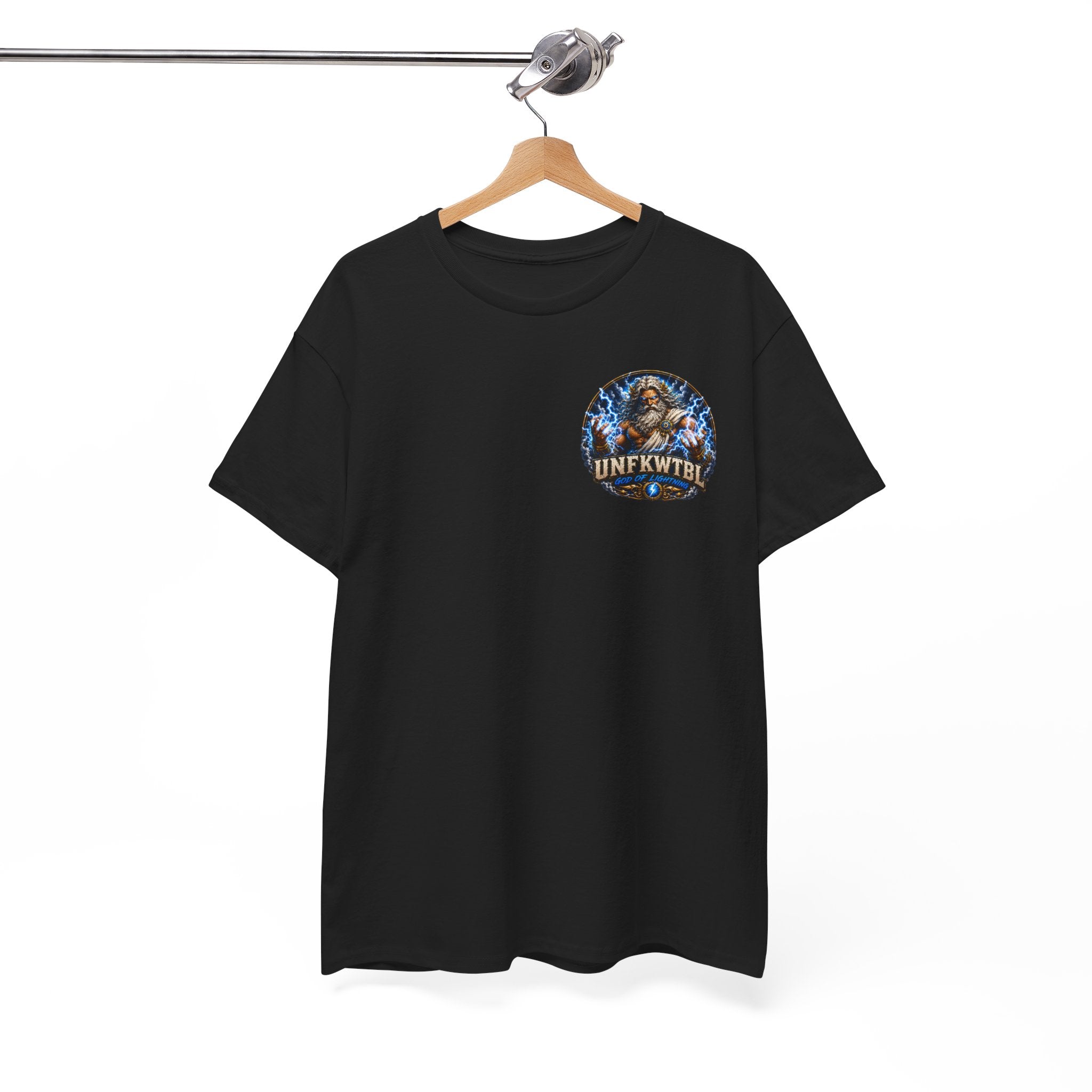 God of Lightning Graphic Tee — "UNFKWTBL" Mythic Thunderback T‑Shirt