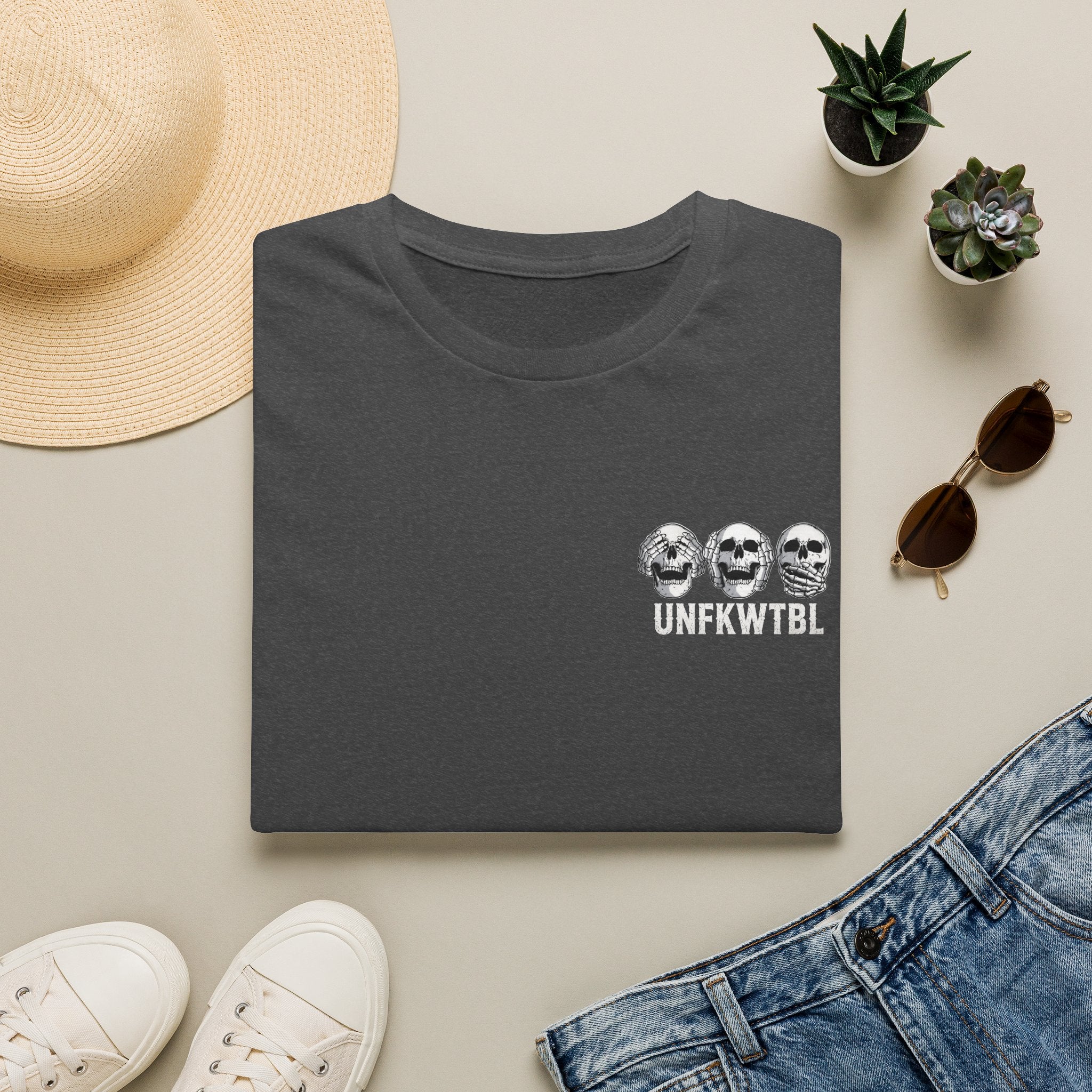 Skull Trio 'Ungrateful' Graphic T-Shirt