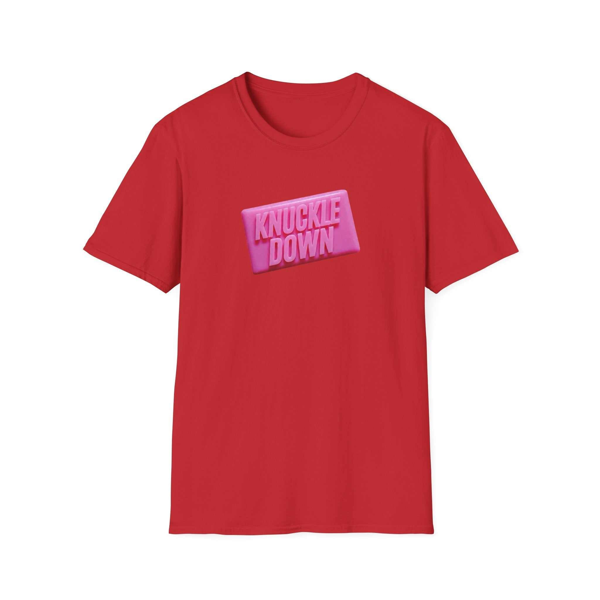 Knuckle Down T-Shirt — Bold Pink Retro Graphic Tee