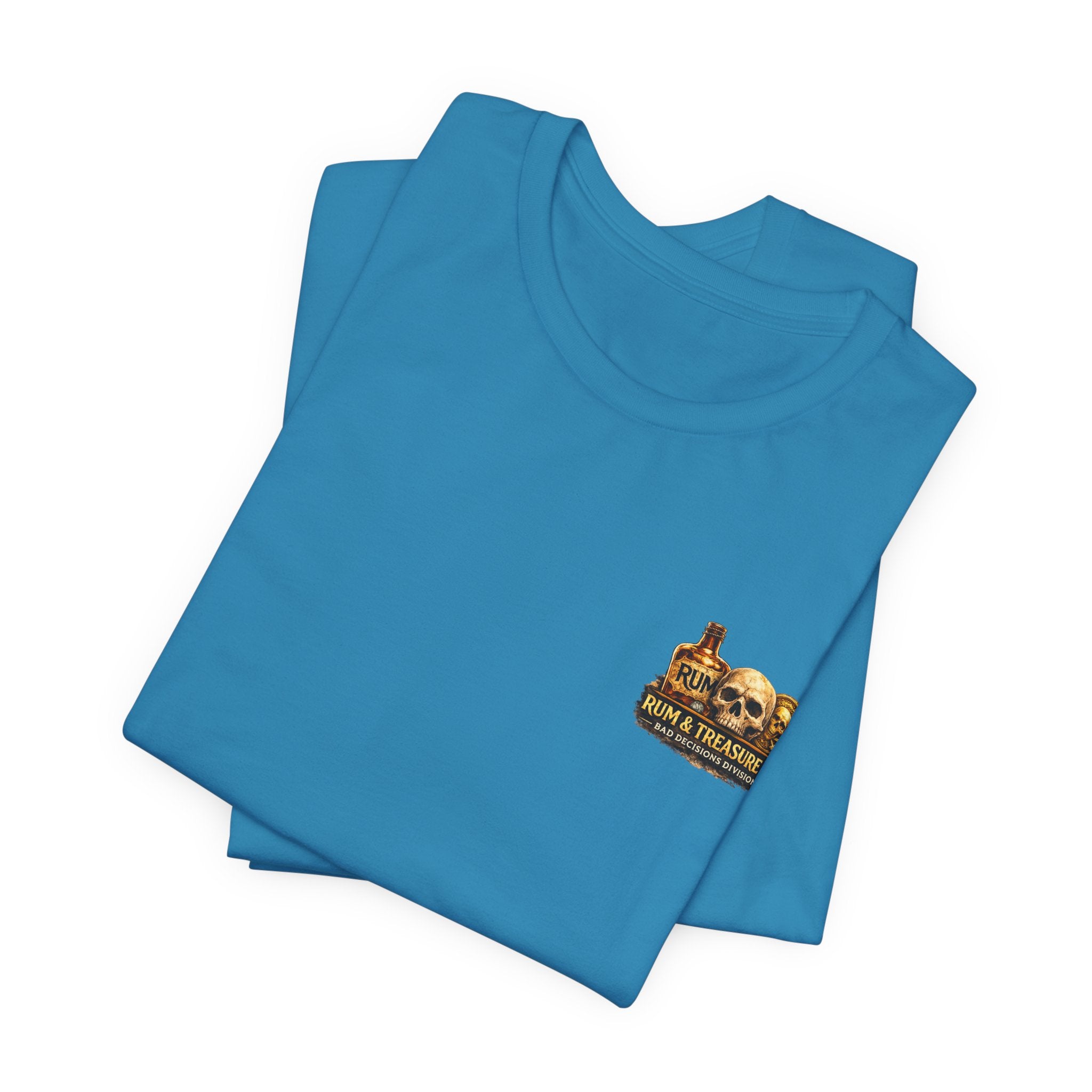 Gold First Pirate Tee — 'Gold First, Questions Later' Treasure Skull T-Shirt