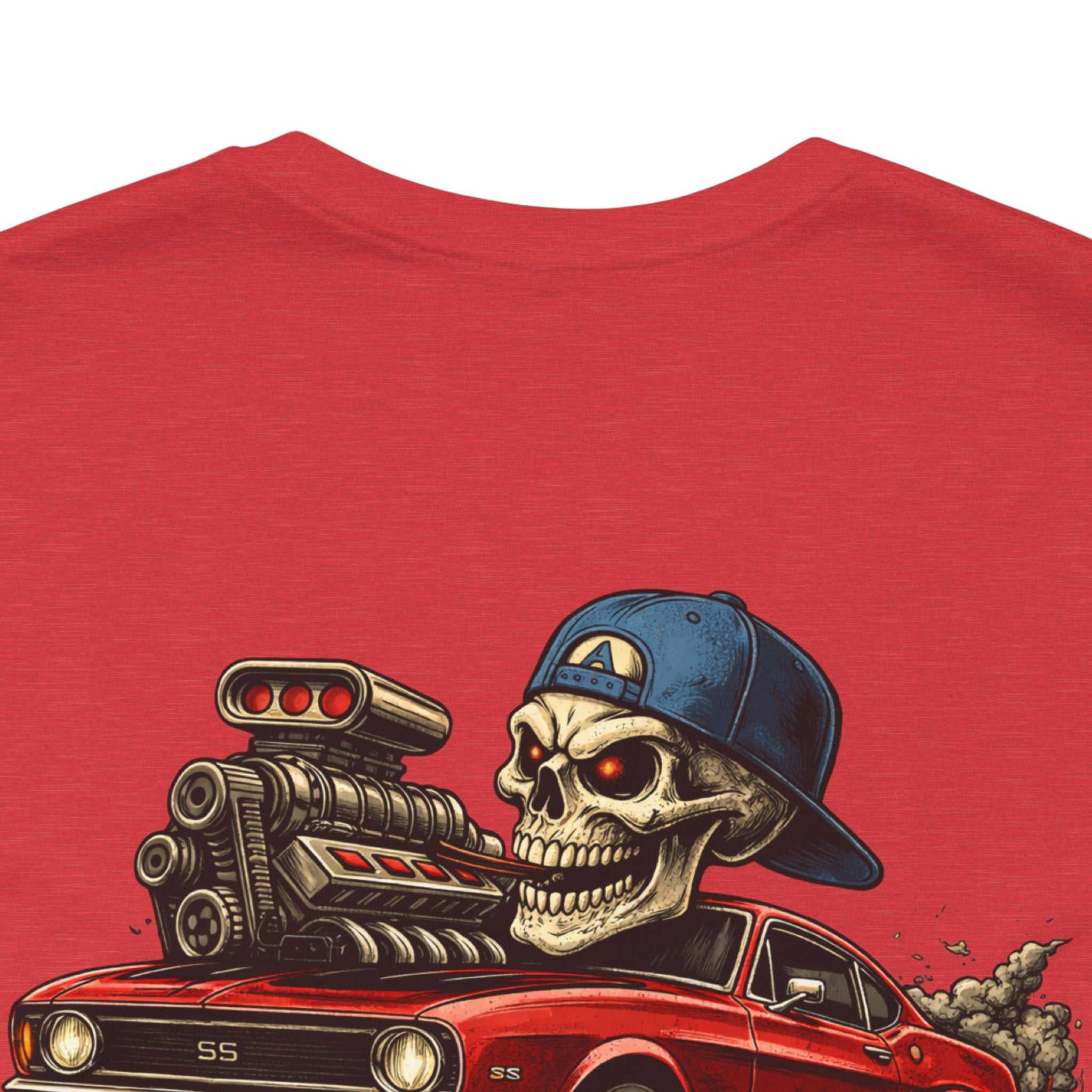 Full Throttle Till The End Tee — Skull Muscle Car Graphic T-Shirt
