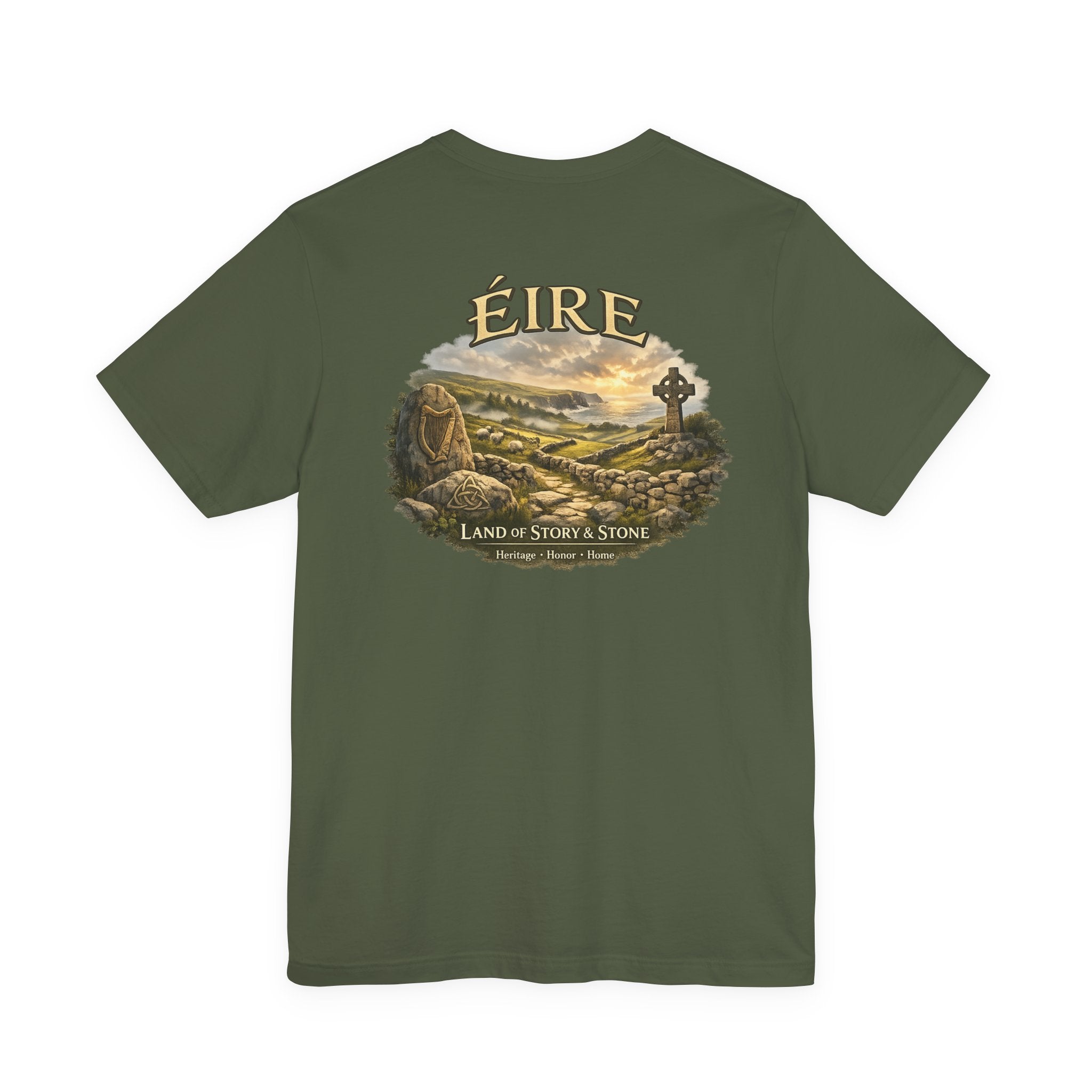 Ireland Éire Scenic T-Shirt — "Land of Story & Stone" Celtic Landscape Tee