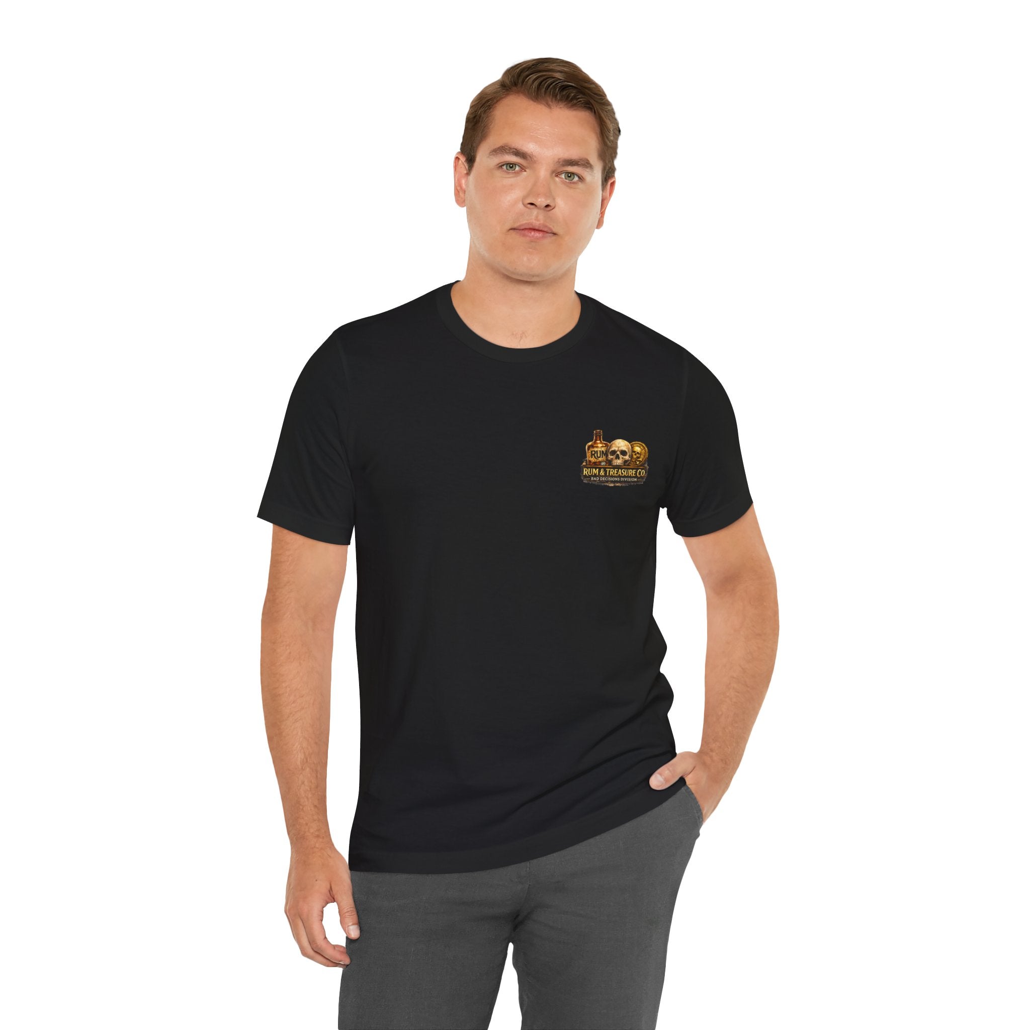 Pirate Skull Treasure Tee — Skeleton Captain, Mermaids & Gold Chest Graphic T-Shirt