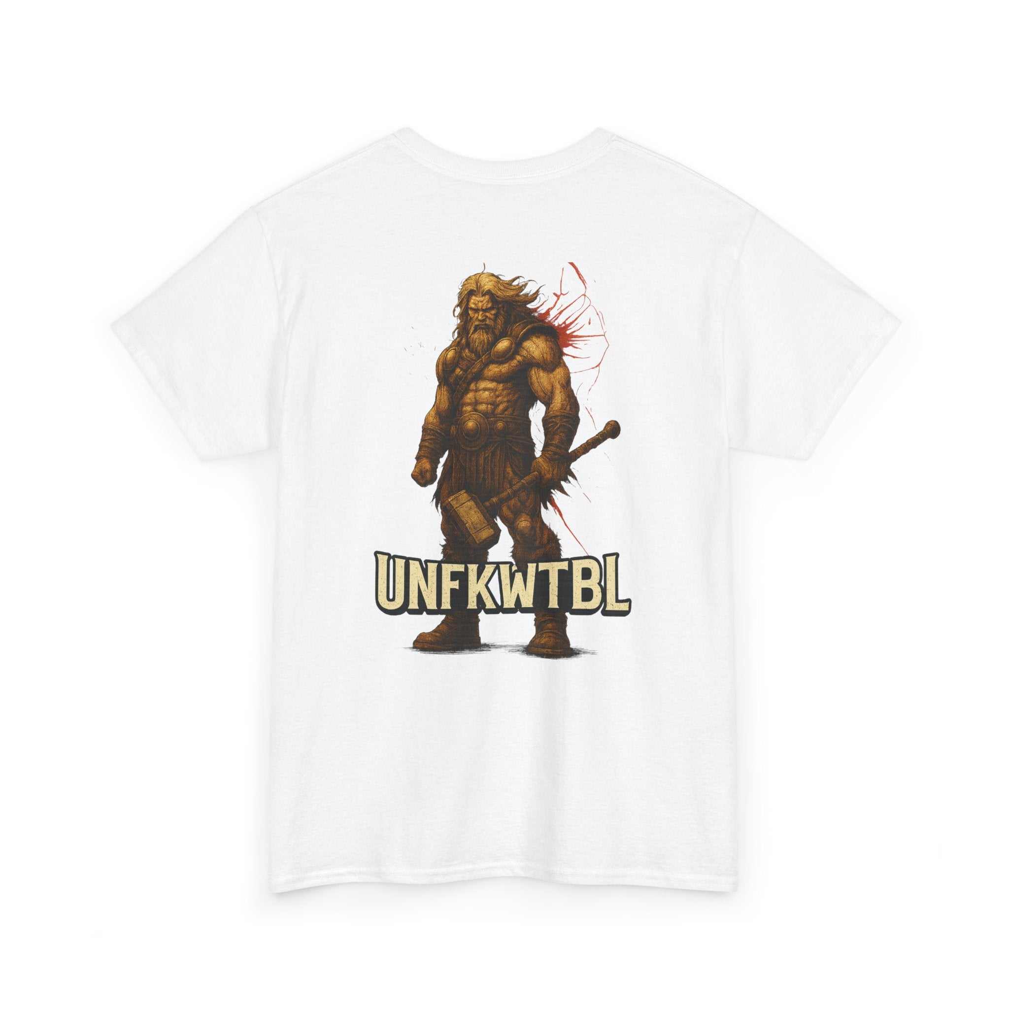 Viking God Tee with Norse design, classic fit, and sustainable US cotton fabric