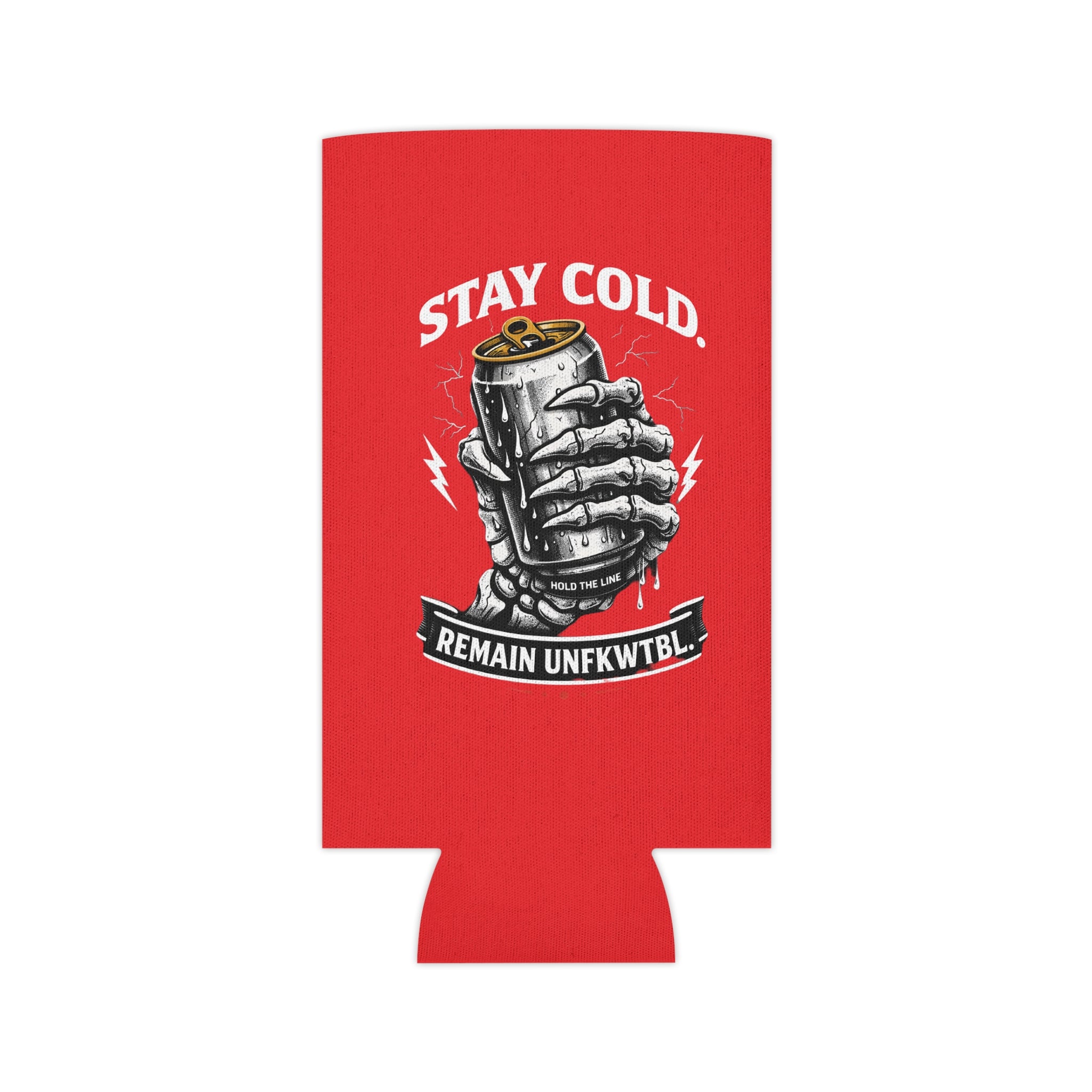 Stay Cold Can Cooler — Skull Hand & Trident Island Beer Koozie
