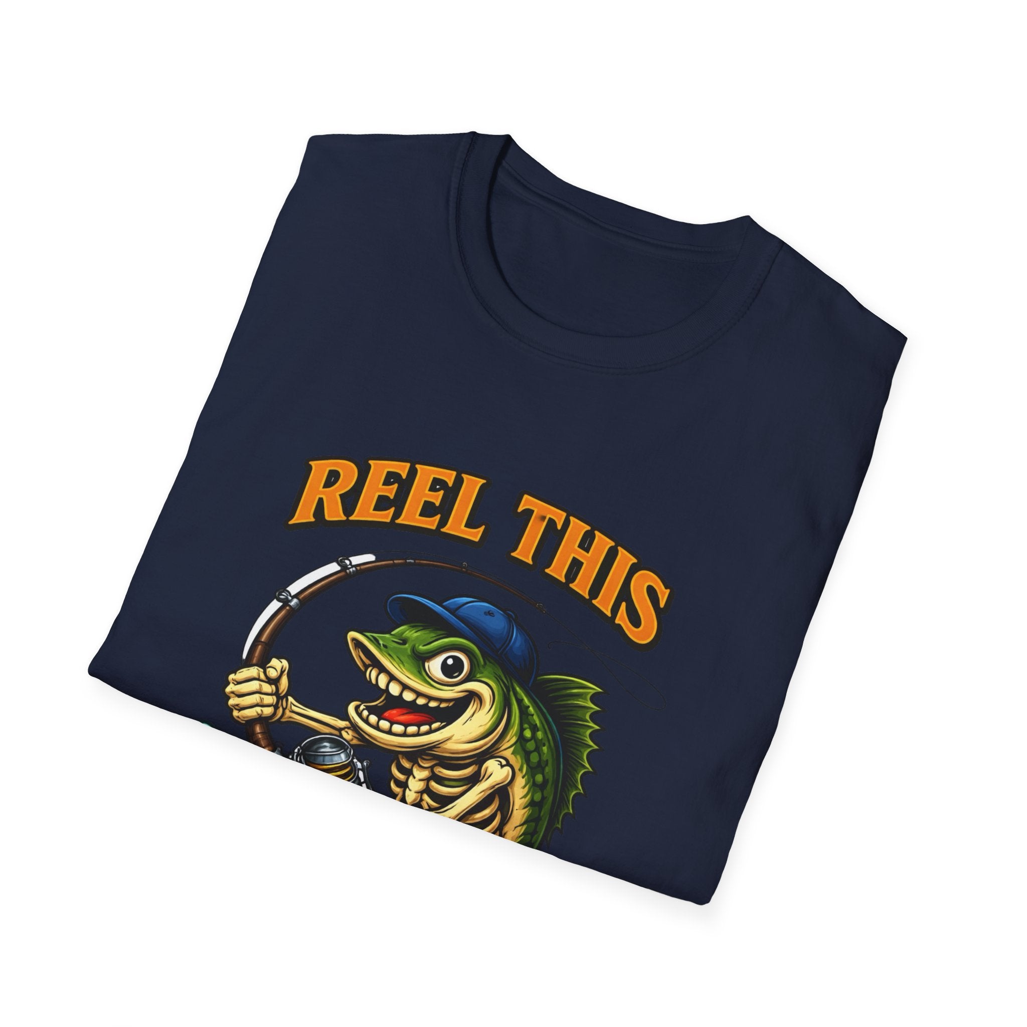 Fishing T-Shirt — "Reel This" Funny Bass Graphic Tee for Anglers