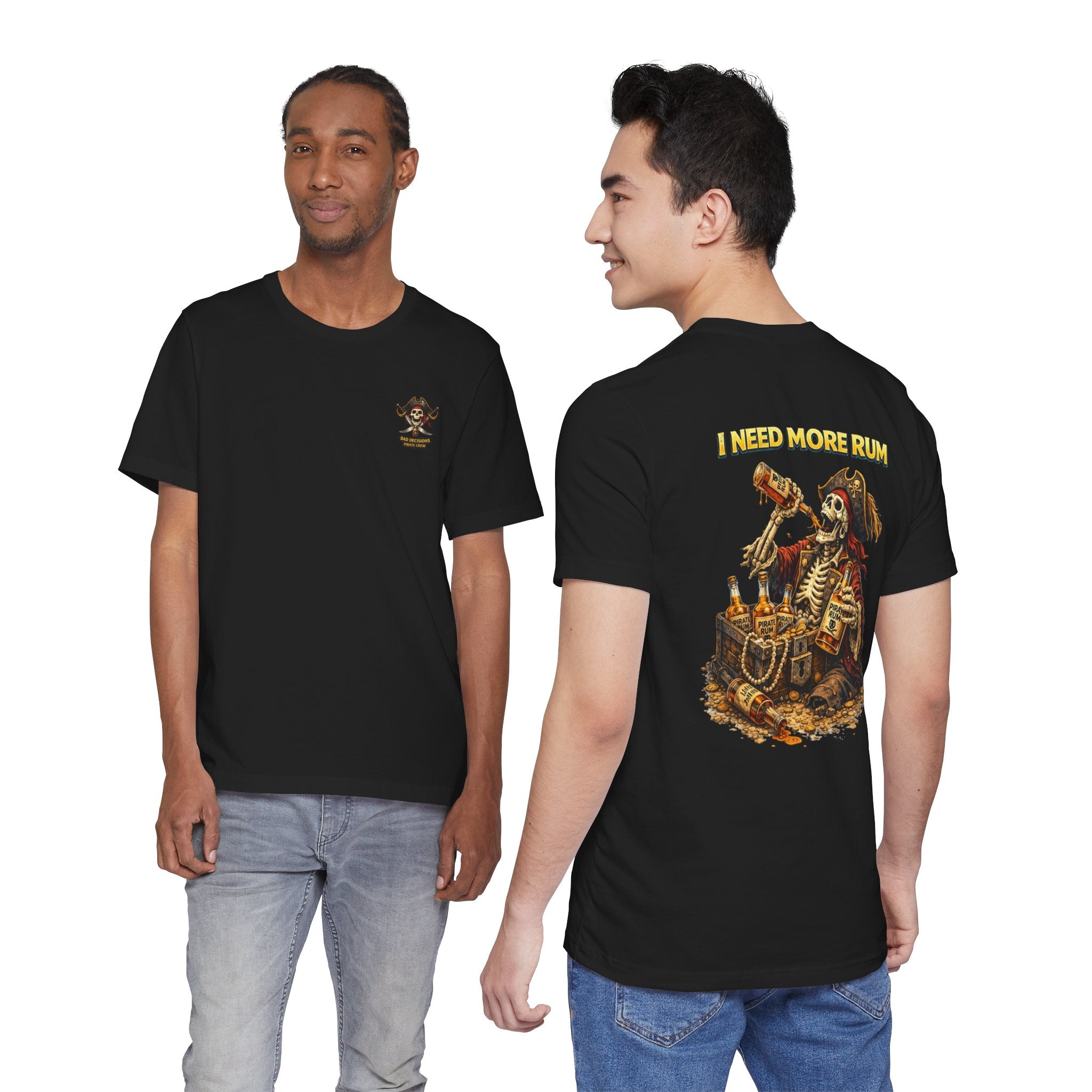 Pirate Skeleton 'I Need More Rum' T-Shirt