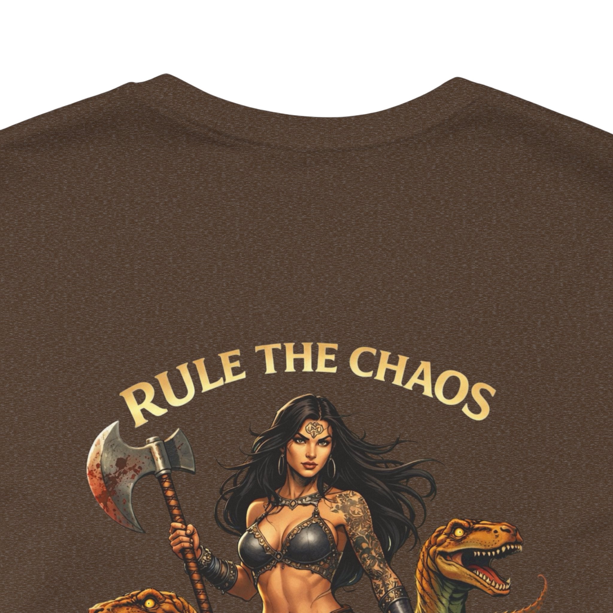 Battle Goddess Tee — "Rule The Chaos" Primal Reign Fantasy Shirt