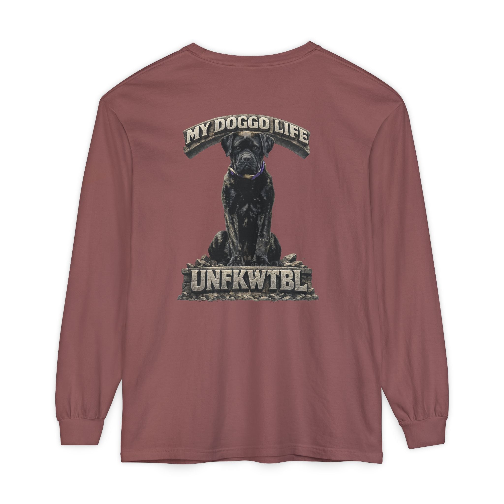 Long Sleeve T-Shirt — "My Doggo Life" Black Dog Graphic