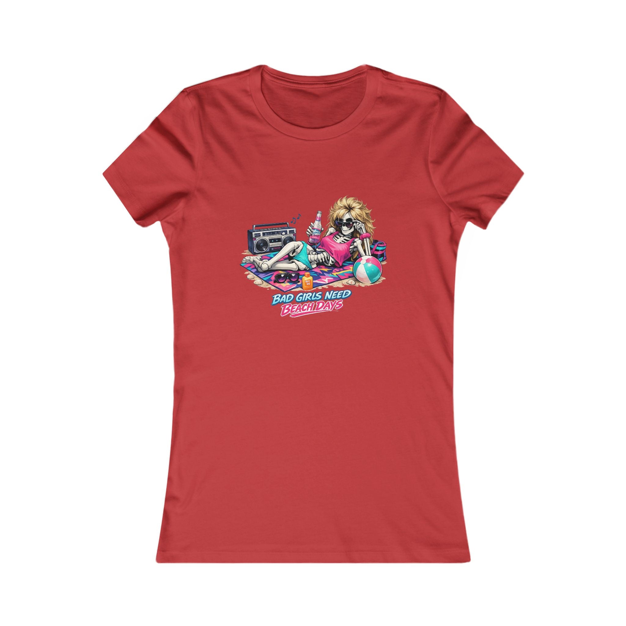Retro Beach Babe Women's Tee — 'Good Vibes Beach Days' Graphic T-Shirt