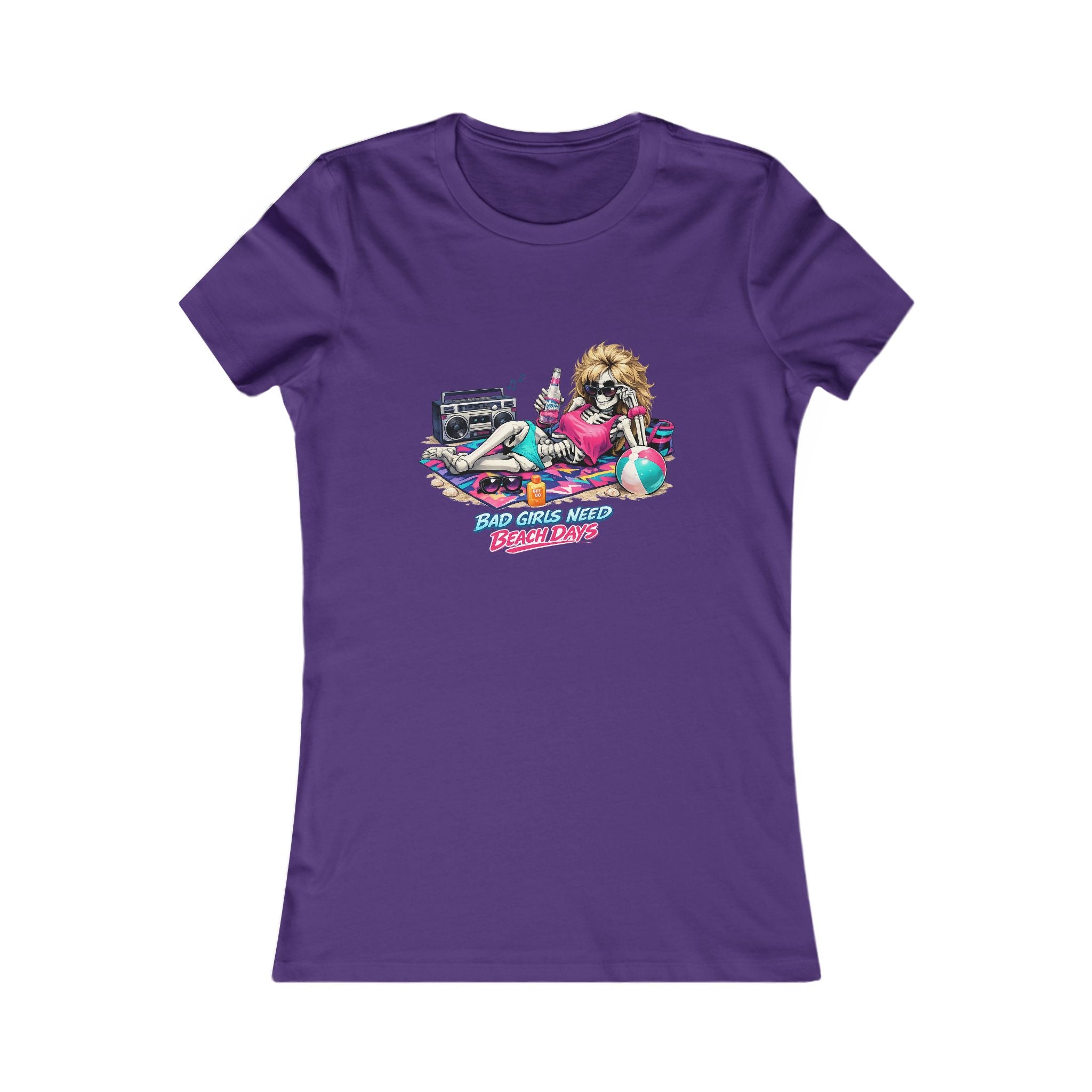 Retro Beach Babe Women's Tee — 'Good Vibes Beach Days' Graphic T-Shirt
