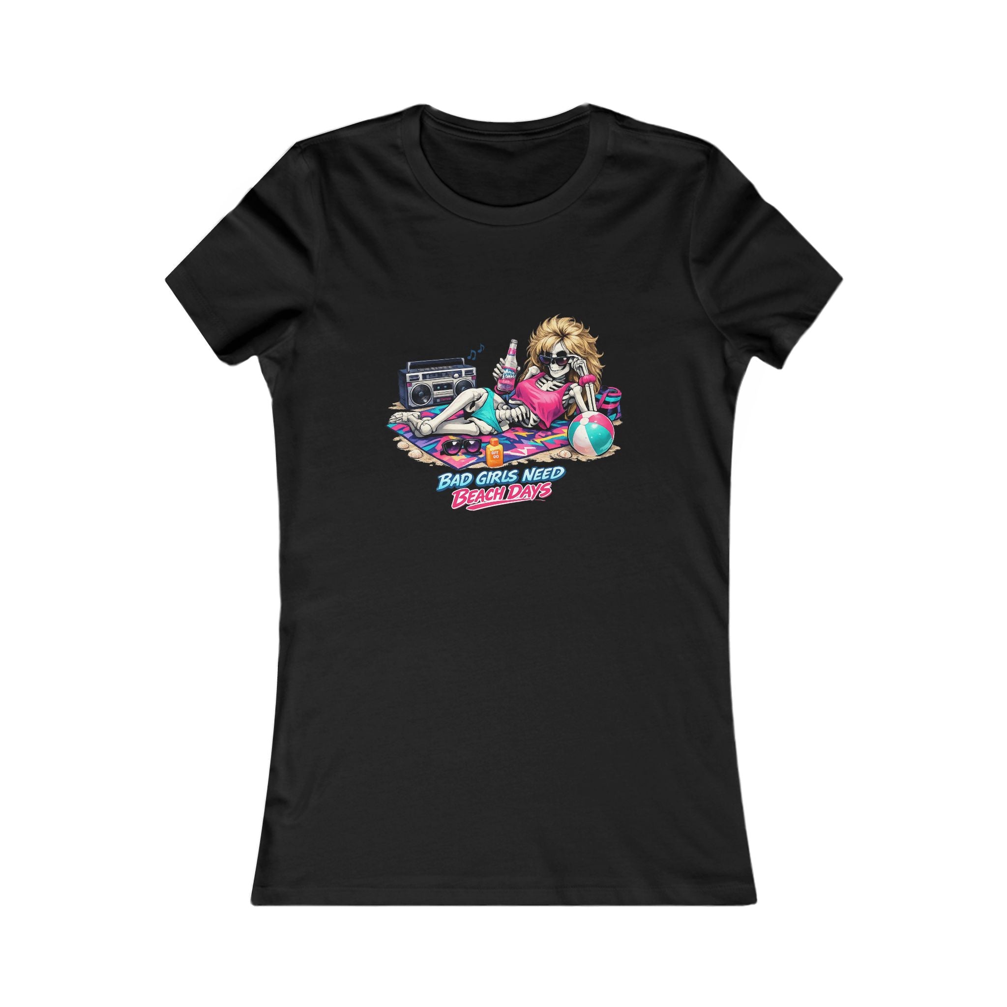 Retro Beach Babe Women's Tee — 'Good Vibes Beach Days' Graphic T-Shirt