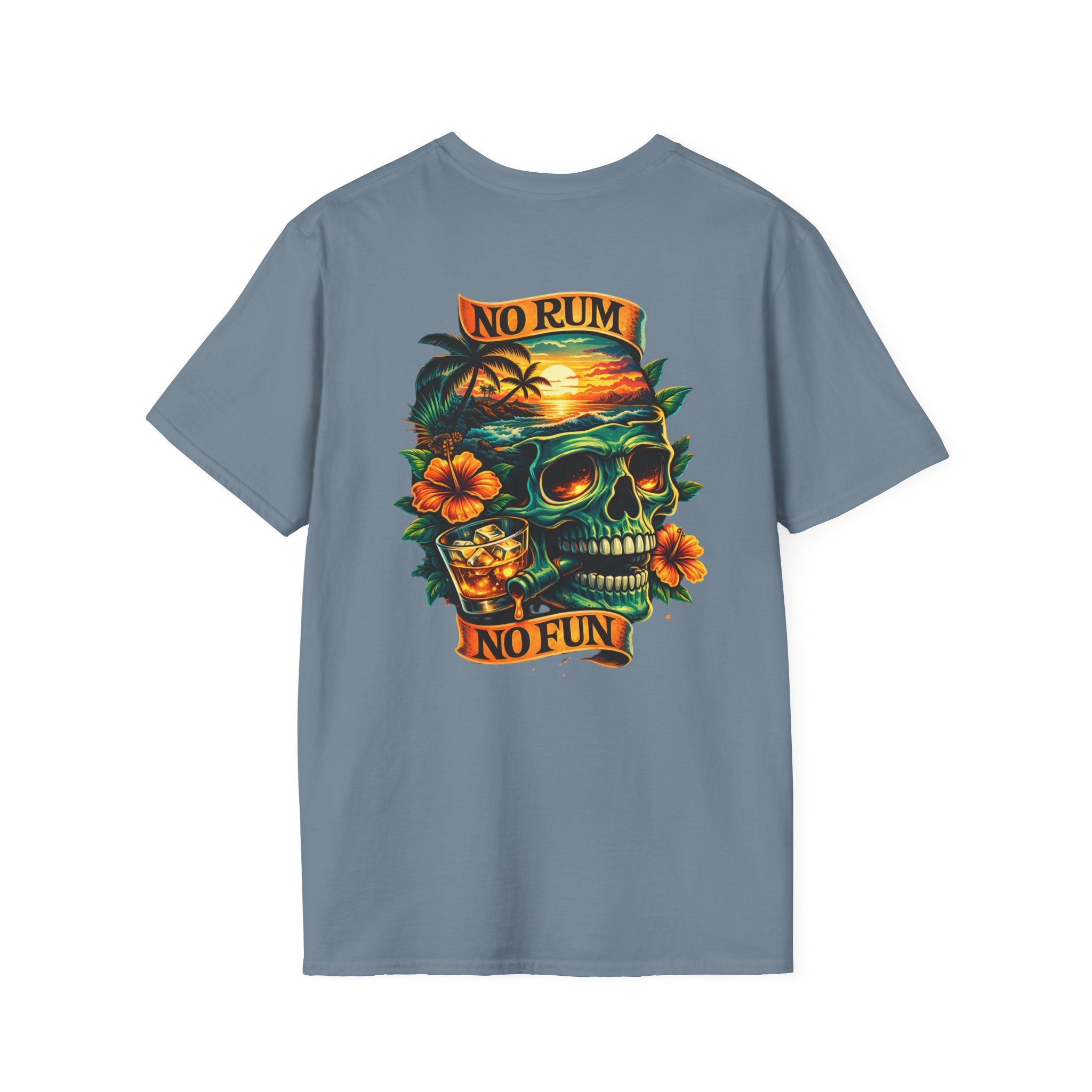 No Rum No Fun Skull T-Shirt — Tropical Skull & Rum Summer Tee