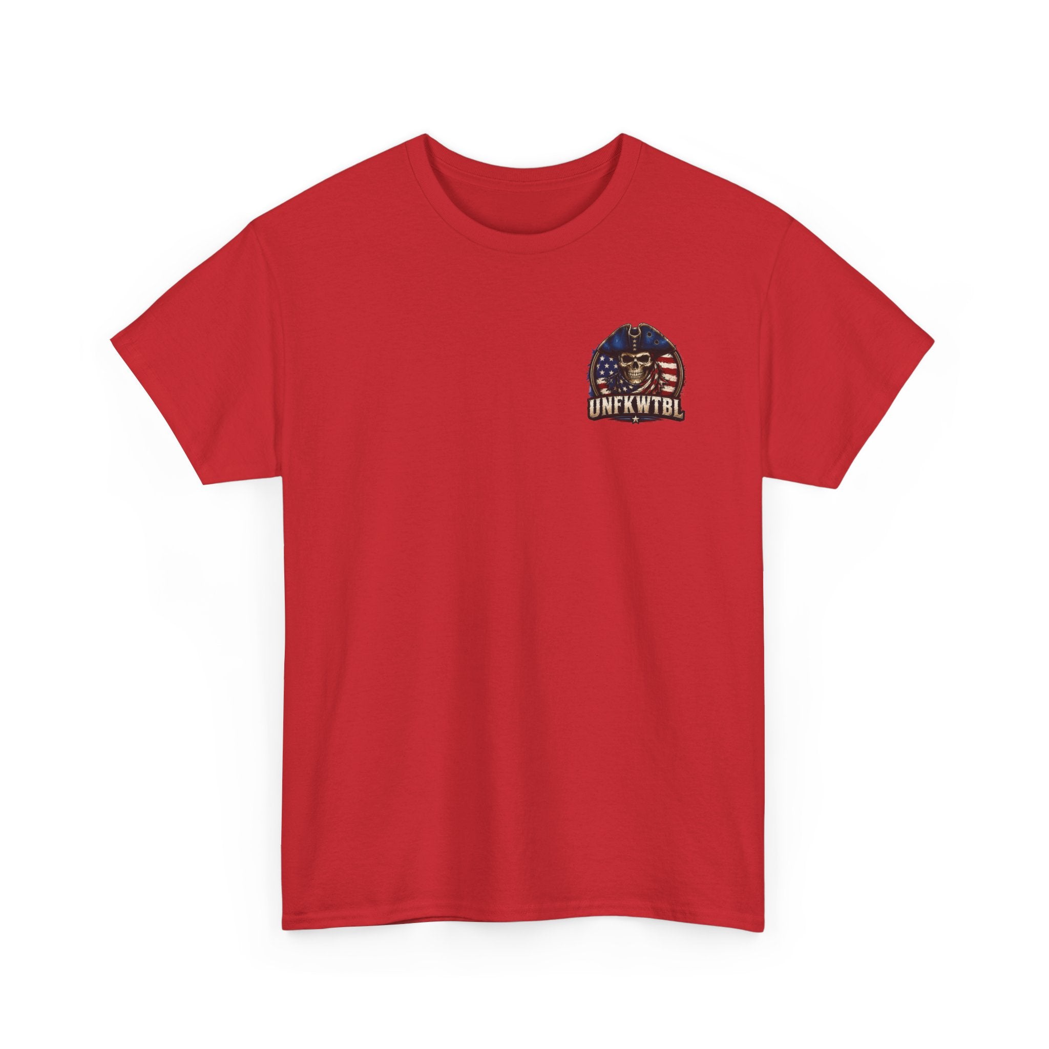 Patriotic Skull Tee — "UNFKWTBL" Americana Graphic T‑Shirt