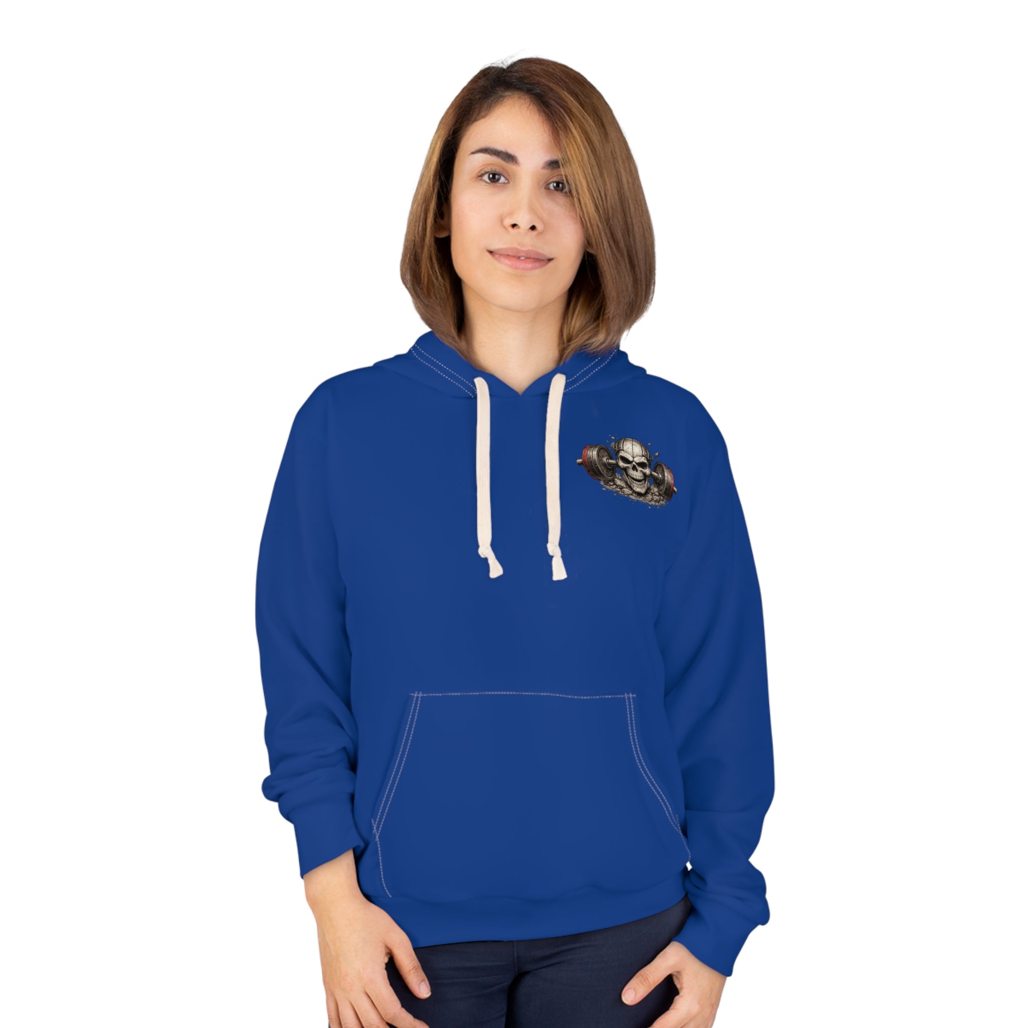 Weightlifting Hoodie — 'UNFKWTBL' Skull Bench Press Gym Pullover