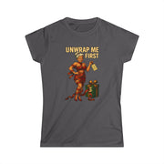 Playful Holiday Women's Softstyle Tee - 'Unwrap Me First'